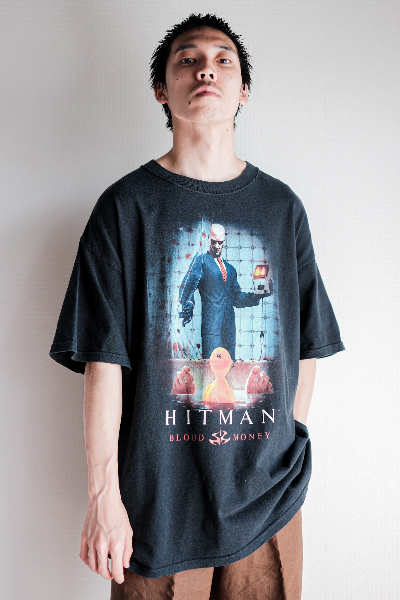 【~00's】Vintage Game Print T-shirt Size.XL "Hitman - Blood Money"