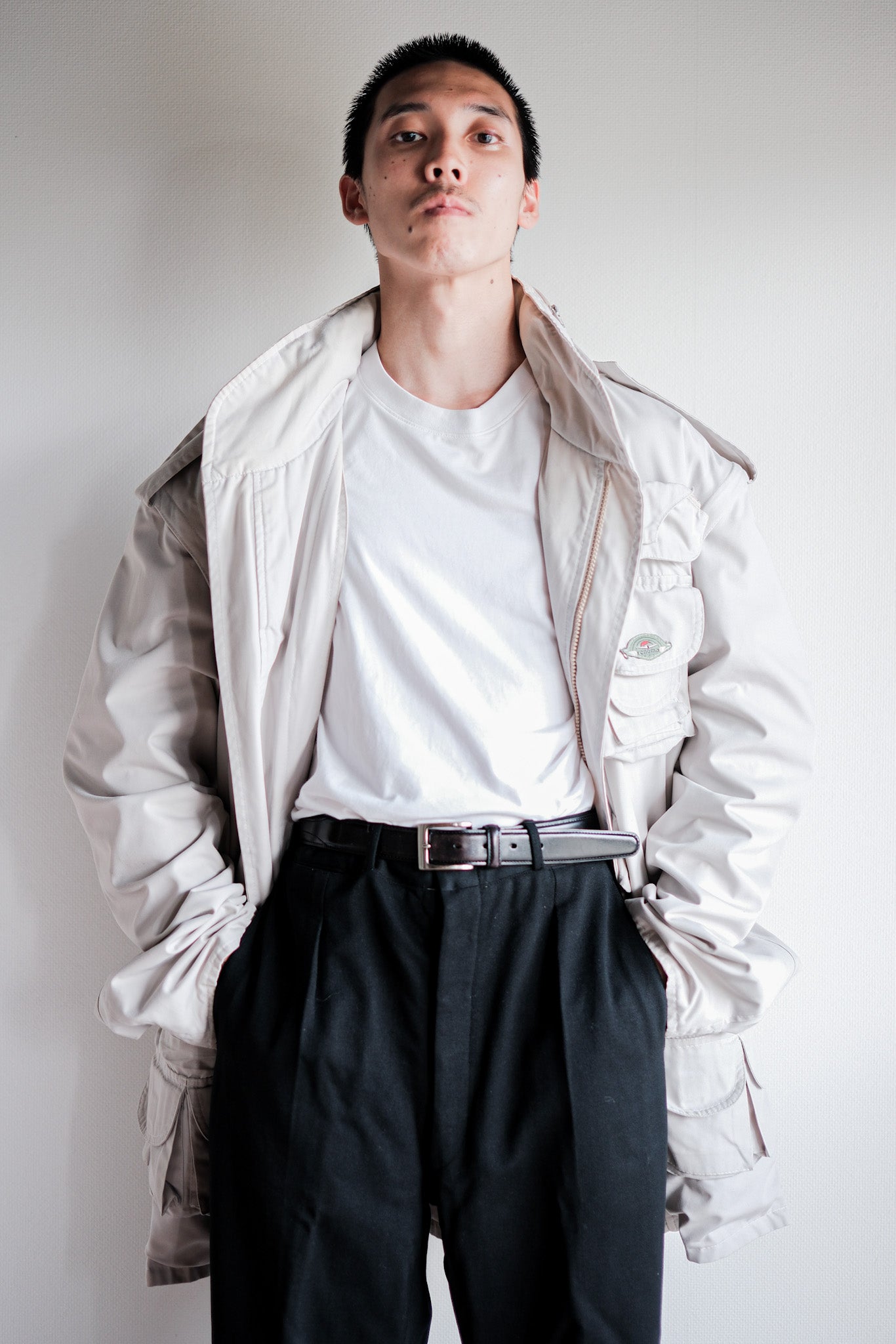 【~90's】Old Renoma Paris Detachable Sleeve Multi Pocket Jacket With Liner