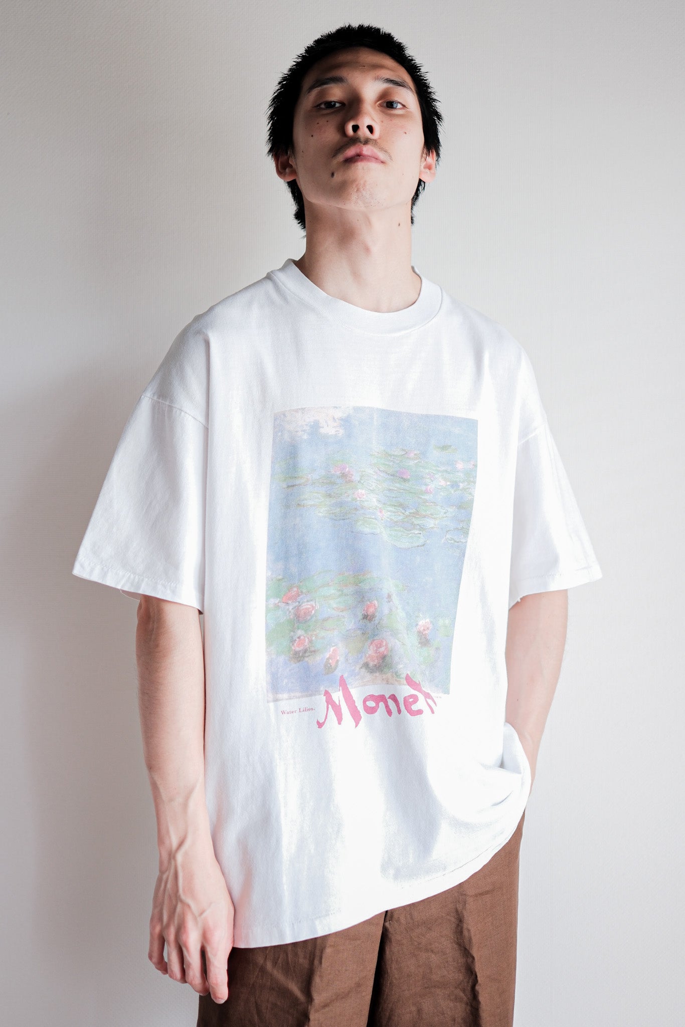 【~90's】Vintage Art Print T-shirt Size.XL "Claude Monet" "Water Lilies" "Made in U.S.A."