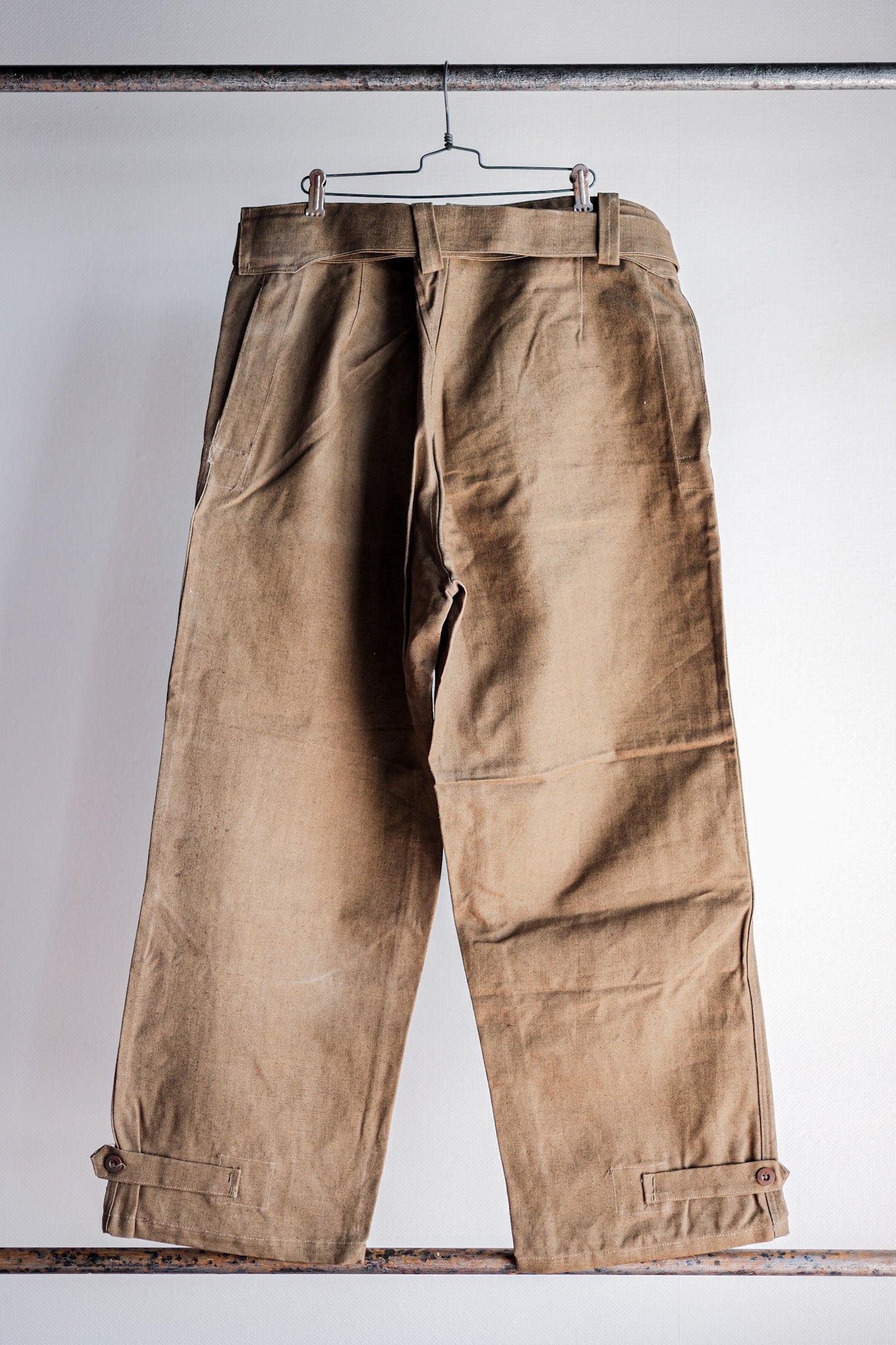 【~30's】French Army M35 Motorcycle Pants "Linen Type" "Dead Stock"