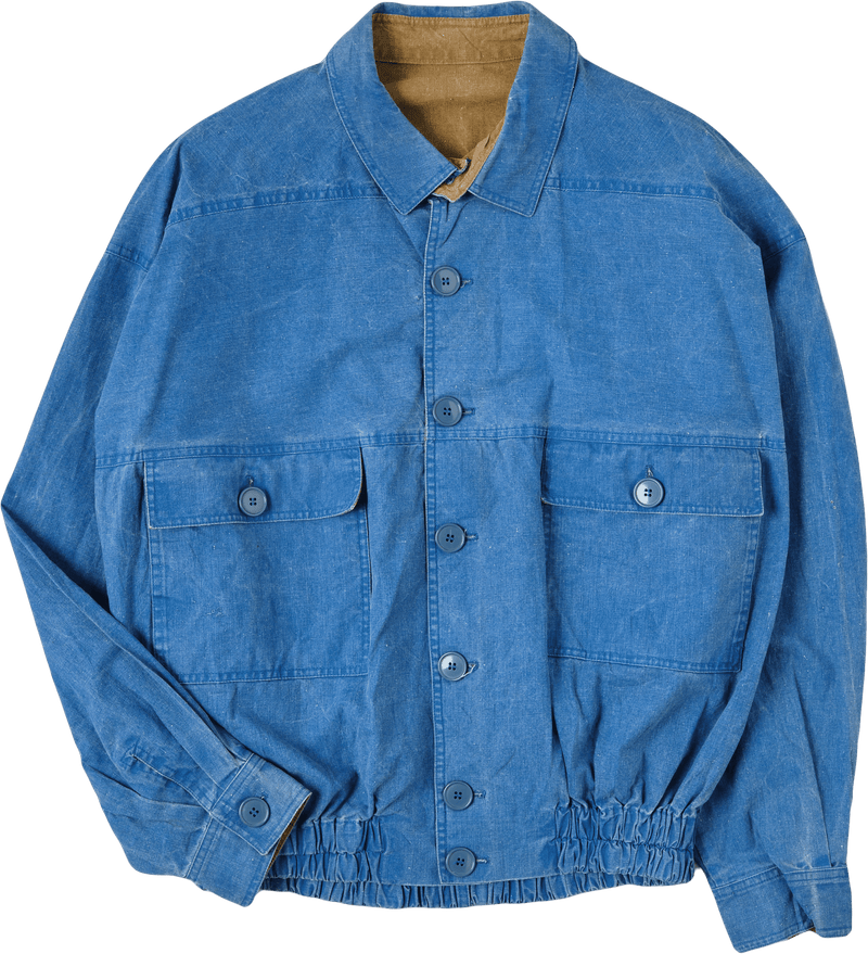 【~80's】Italian Vintage Tela Stella Type Cotton Blouson Size.50 "UNGARO SOLO UOMO"