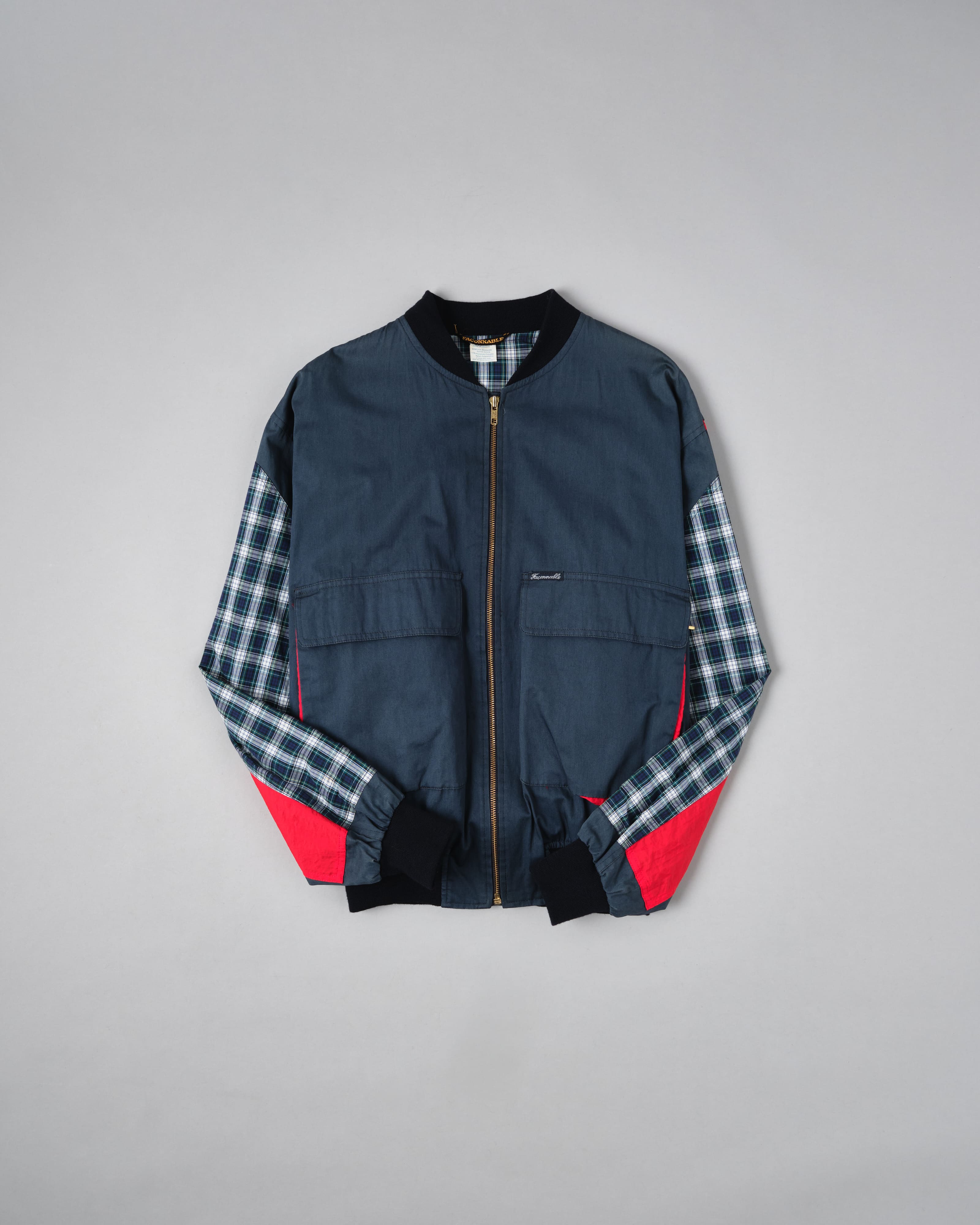 【~80's】Vintage Façonnable Cotton Nylon Crazy Pattern Blouson Size.5