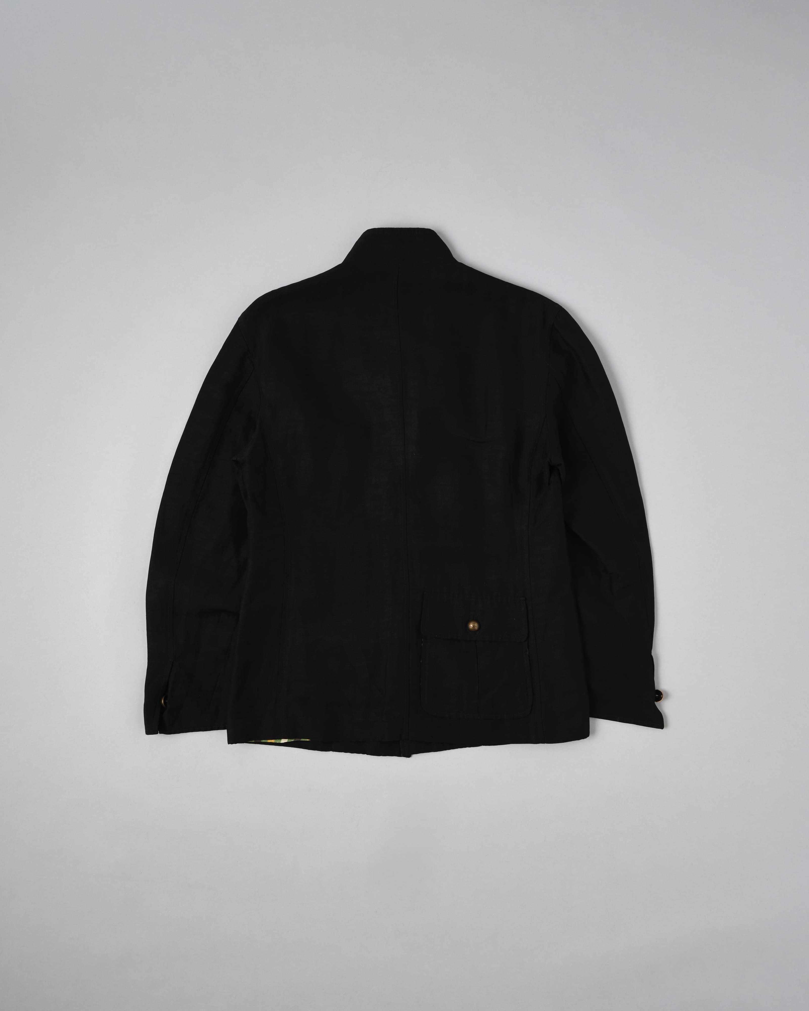 【~00's】Old ARNYS PARIS Silk Linen Stand Collar Jacket Size.46