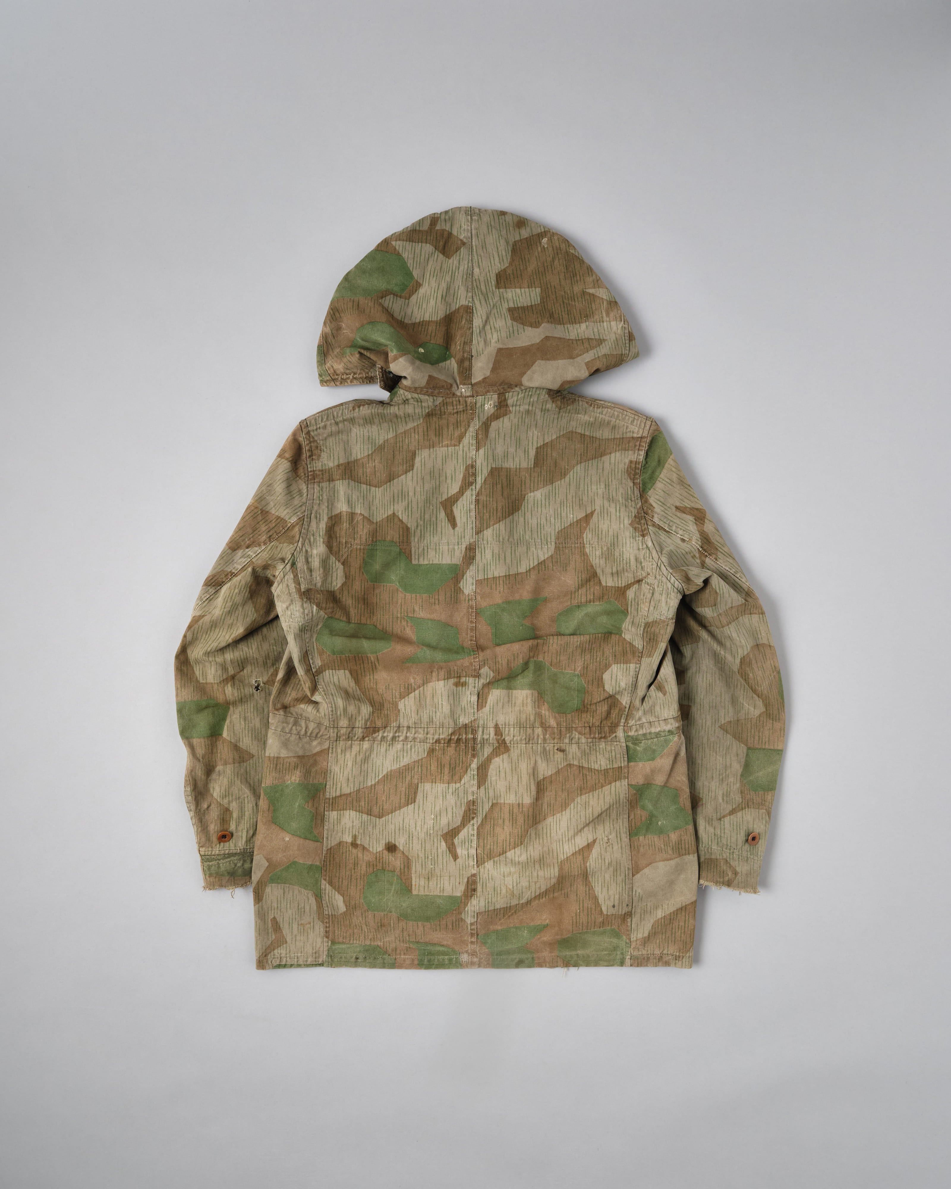 【~40's】WWII German Army Splinter Camouflage Hooded Jacket "Localmade" "Wehrmacht"