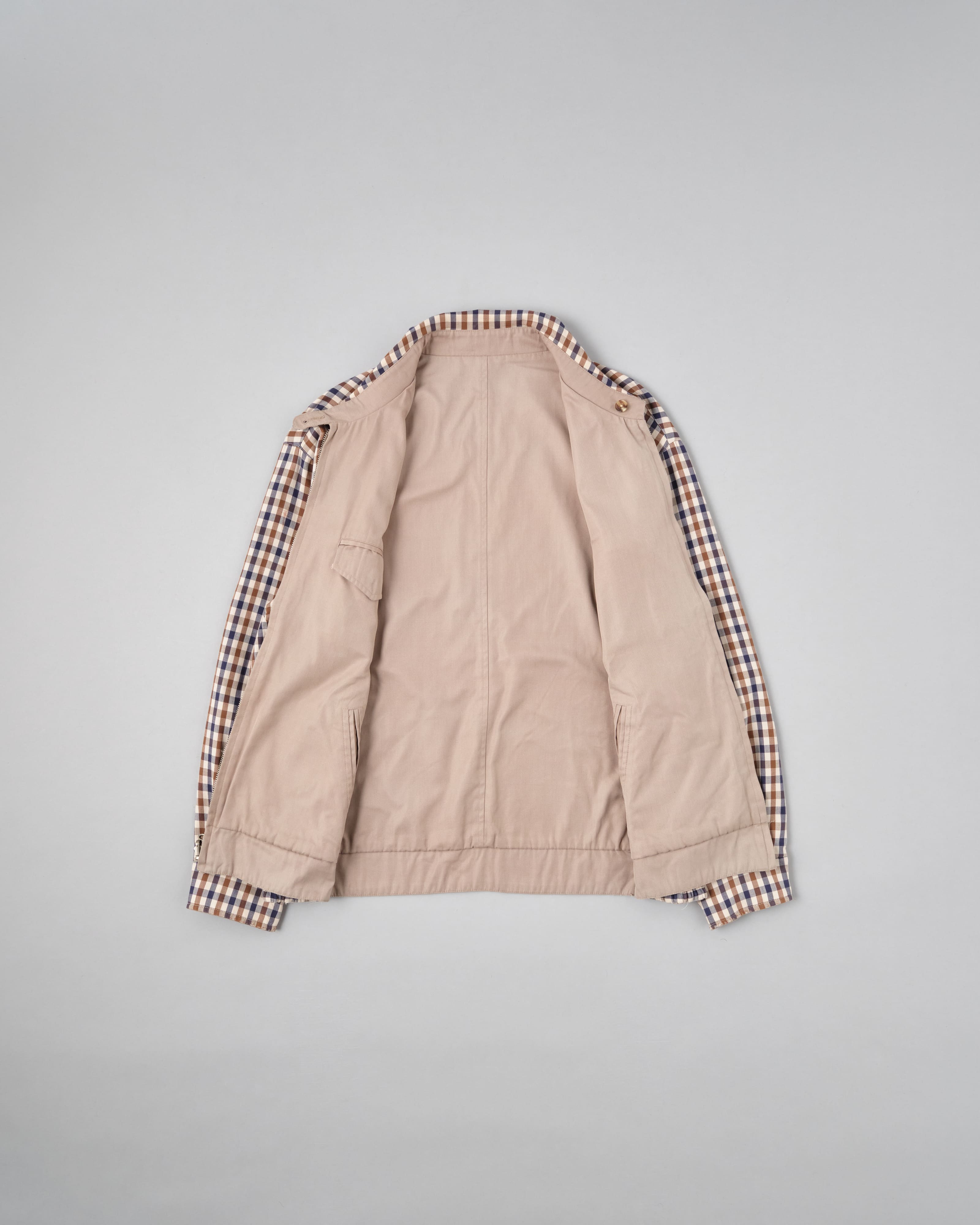 【~00's】Old Aquascutum Club Check Reversible Harrington Jacket Size.M
