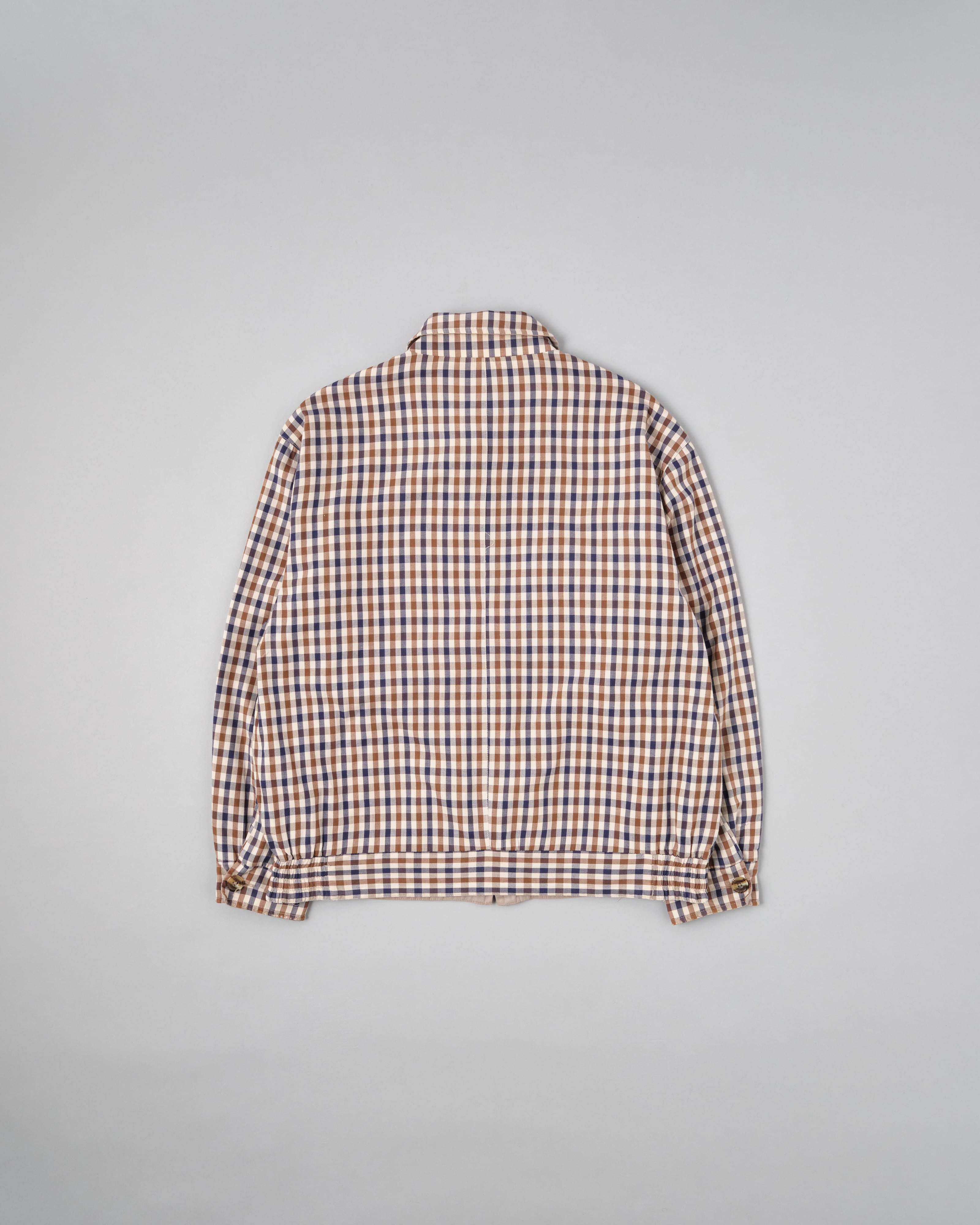 【~00's】Old Aquascutum Club Check Reversible Harrington Jacket Size.M