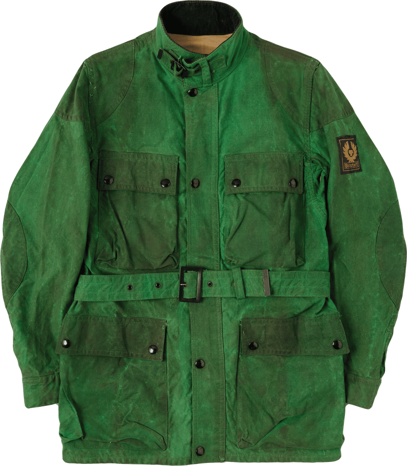 【~80's】Vintage Belstaff Bright Green Waxed Cotton Jacket "TRIALMASTER PROFESSIONAL JACKET"