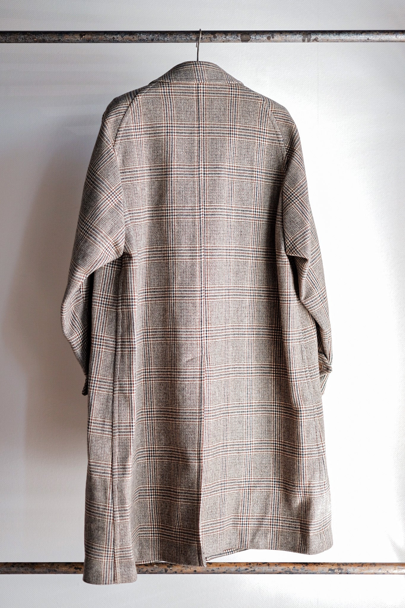 【~80's】Vintage Burberry's Single Raglan Balmacaan Coat Size.54R "Saddle Tweed"