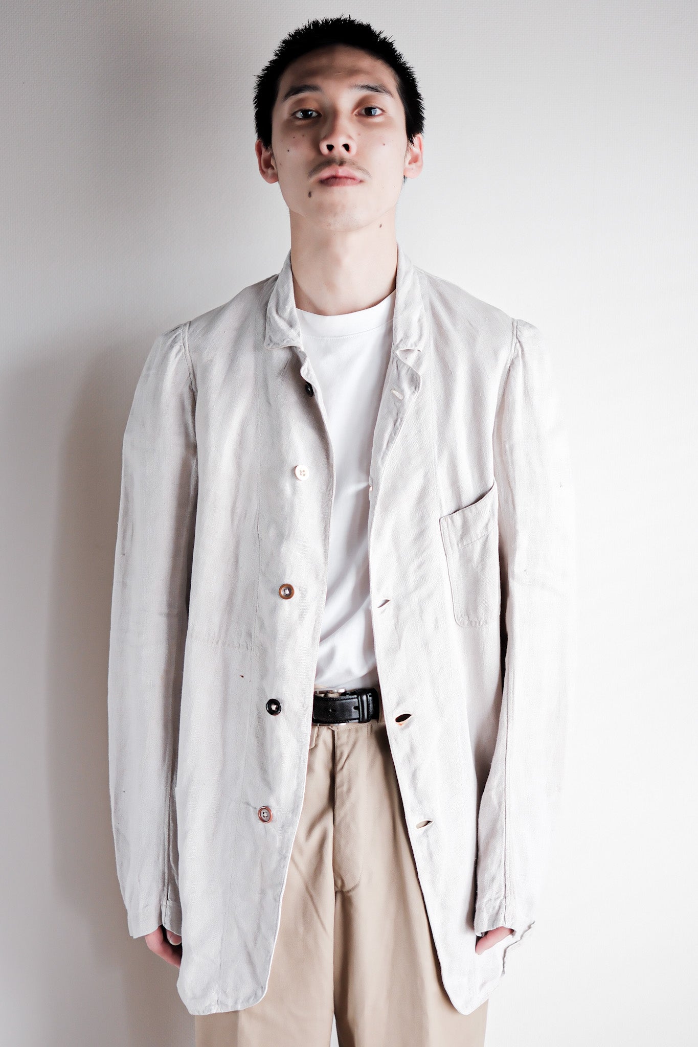 【~20's】French Vintage Linen Jacket "Belle Jardiniere"