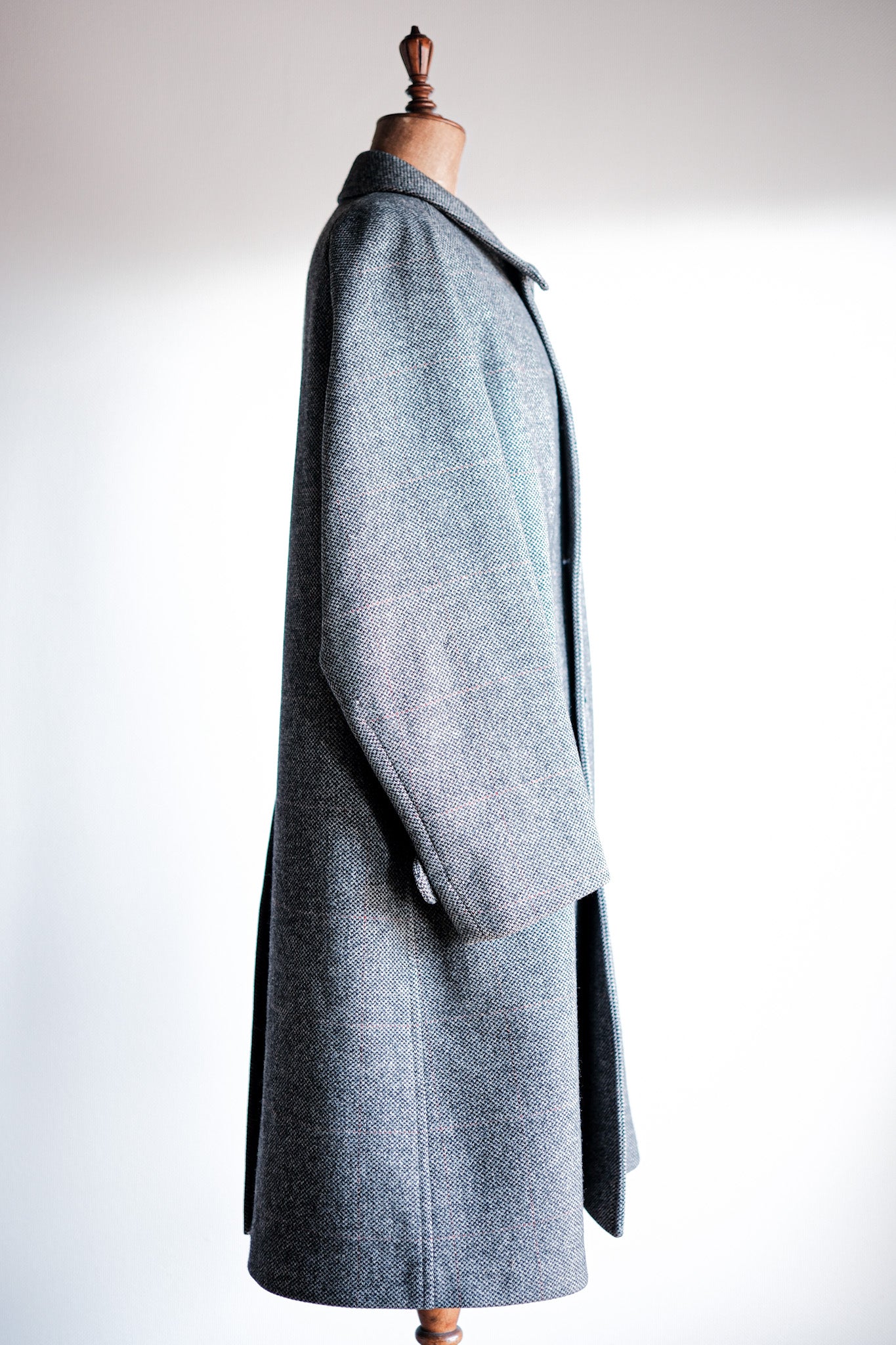 【~70's】Vintage Aquascutum Single Raglan Balmacaan Coat "SCOTTISH TWEED"