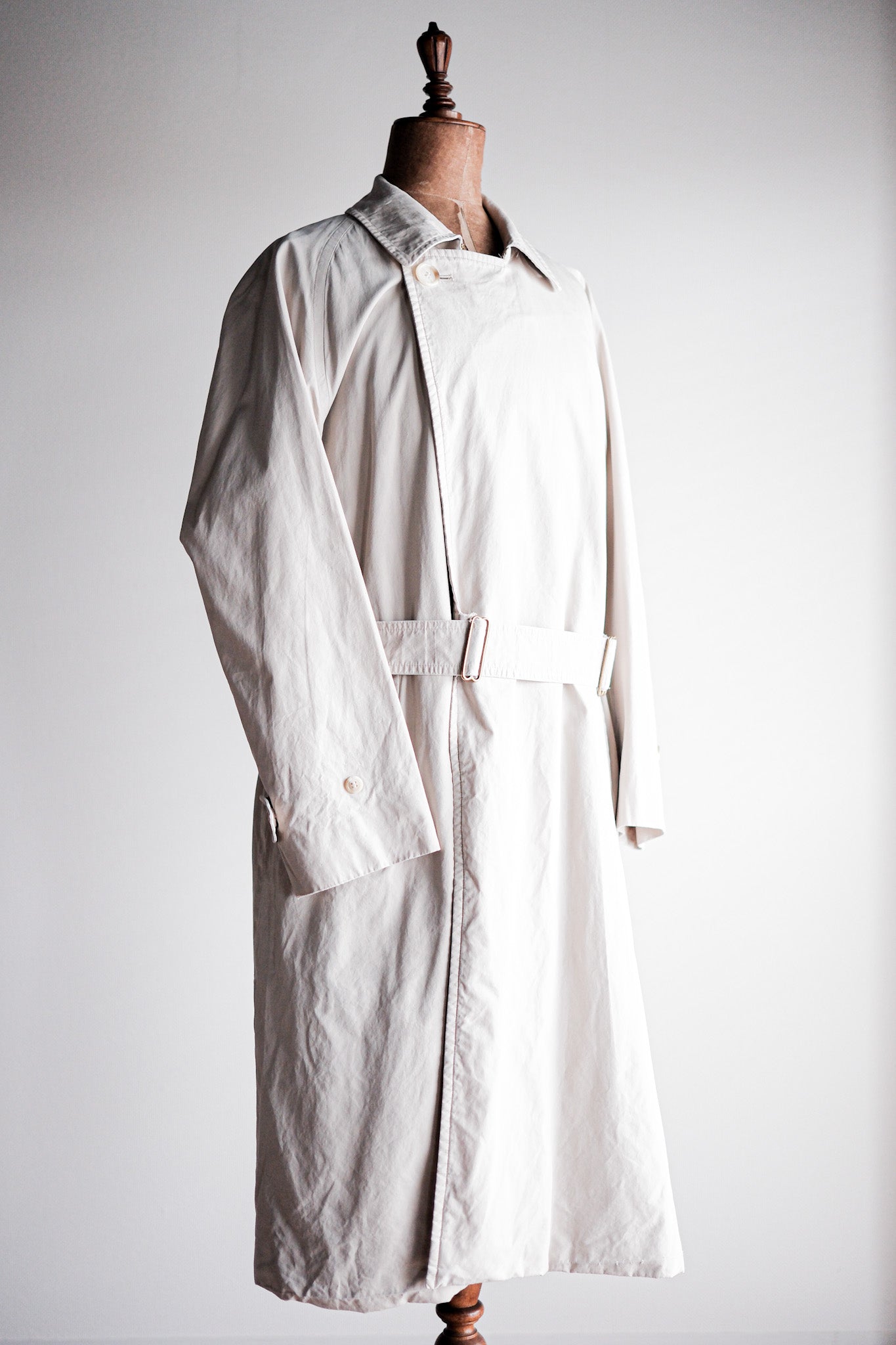 【~80's】Vintage Burberry's Single Raglan Tielocken Coat C100 Size.46REG