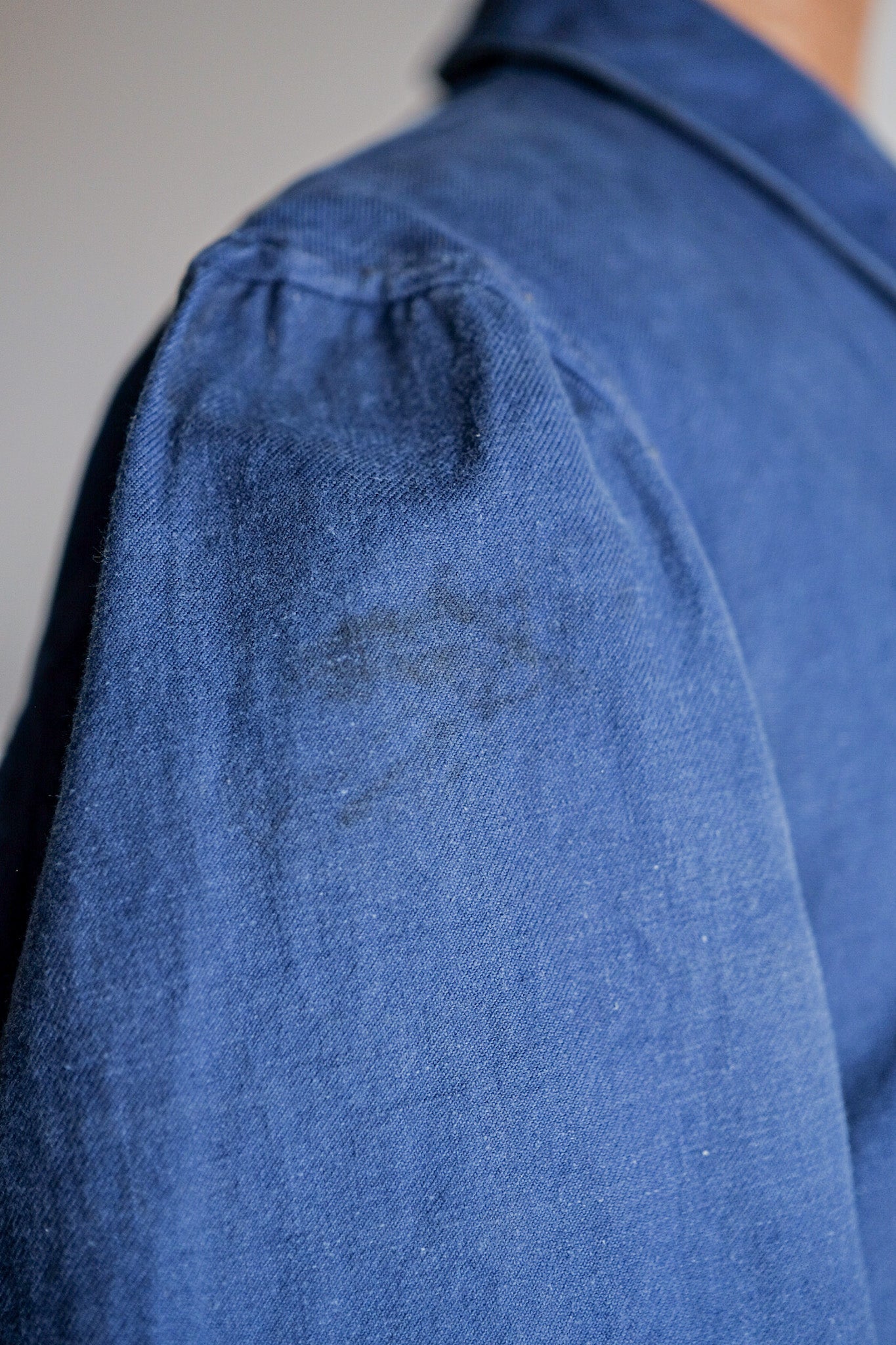 【~40's】French Navy Indigo Cotton Twill Chore Jacket