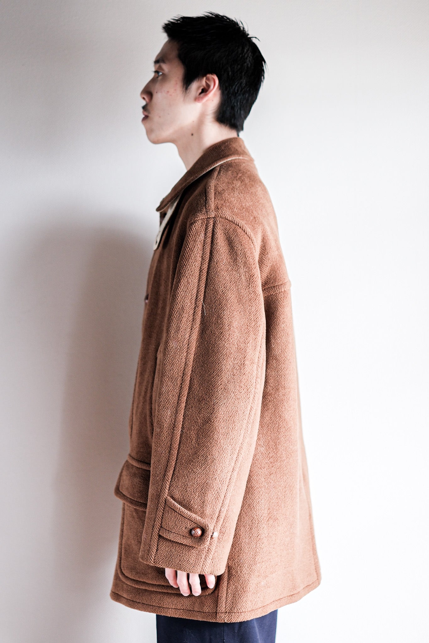 【~90's】Old INVERTERE Wool Jacket With Chin Strap "Moorbrook"