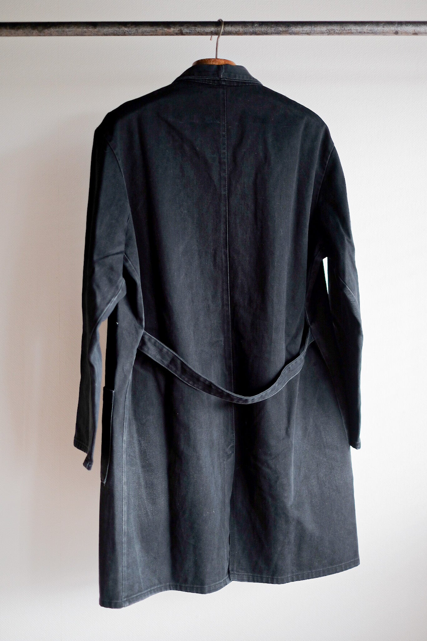 【~50's】French Vintage Black Moleskin Work Coat
