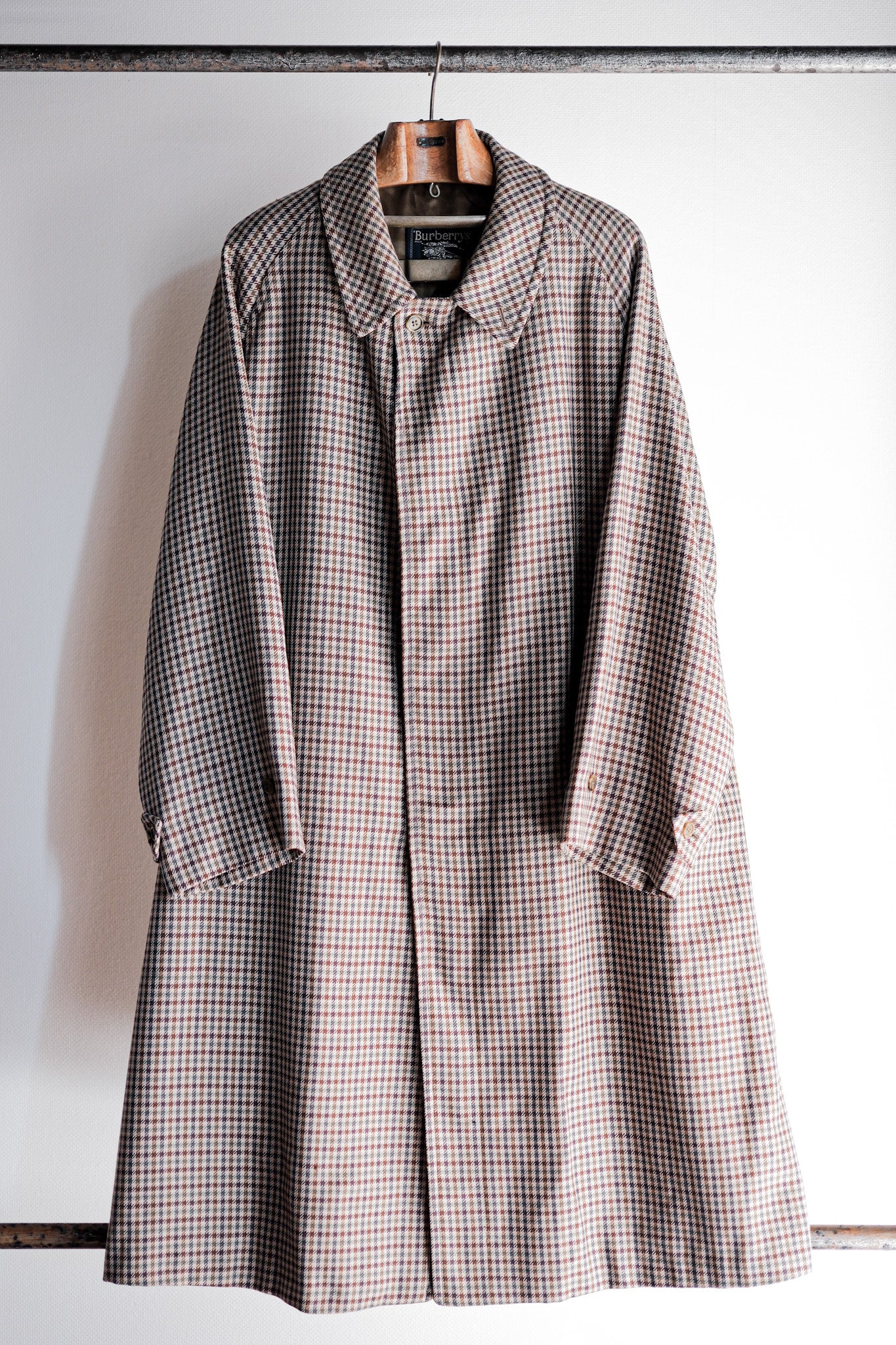 【~80's】Vintage Burberry's Single Raglan Wool Balmacaan Coat Size.56REG