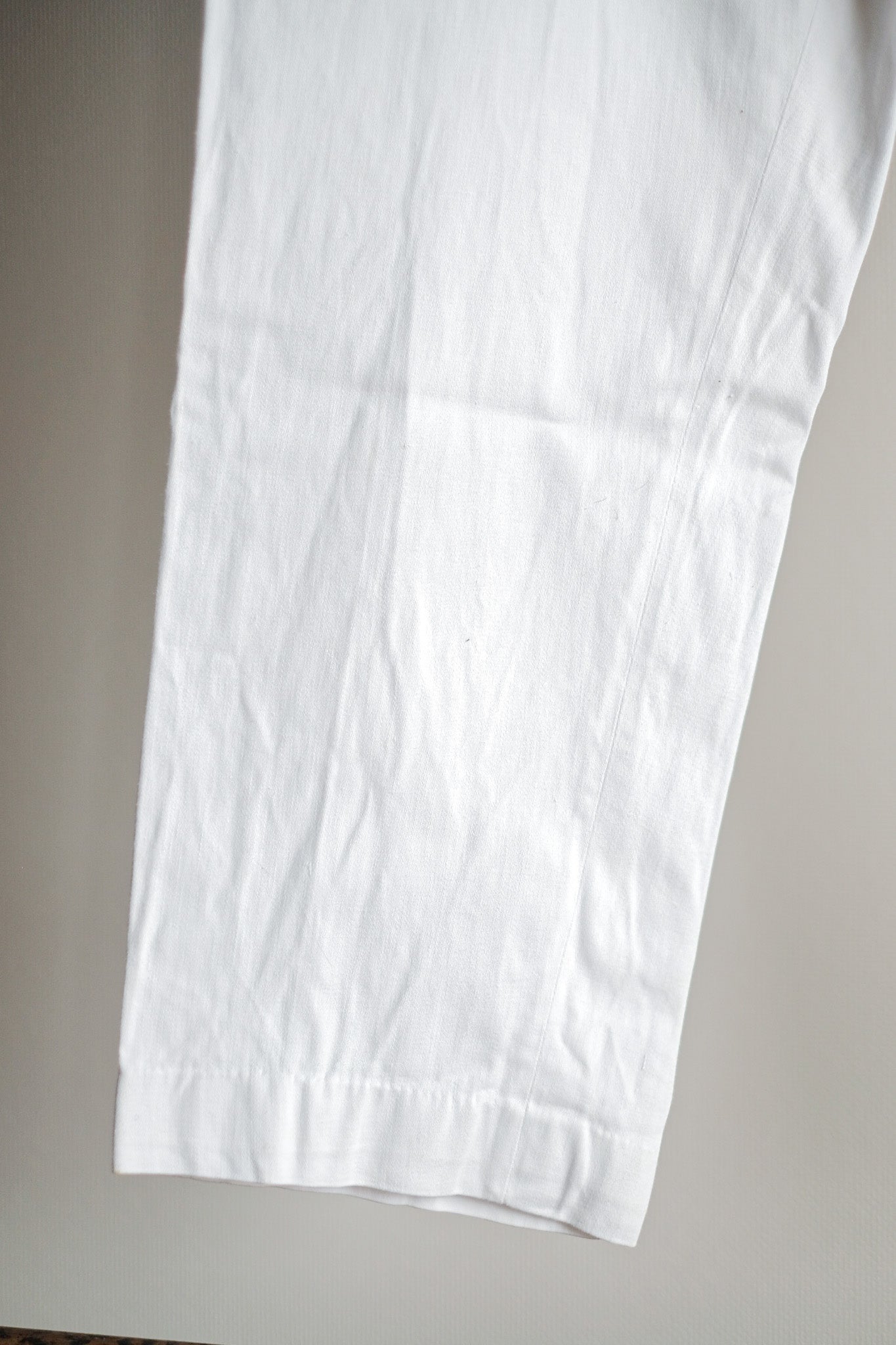 【~30's】French Navy White Cotton Trousers