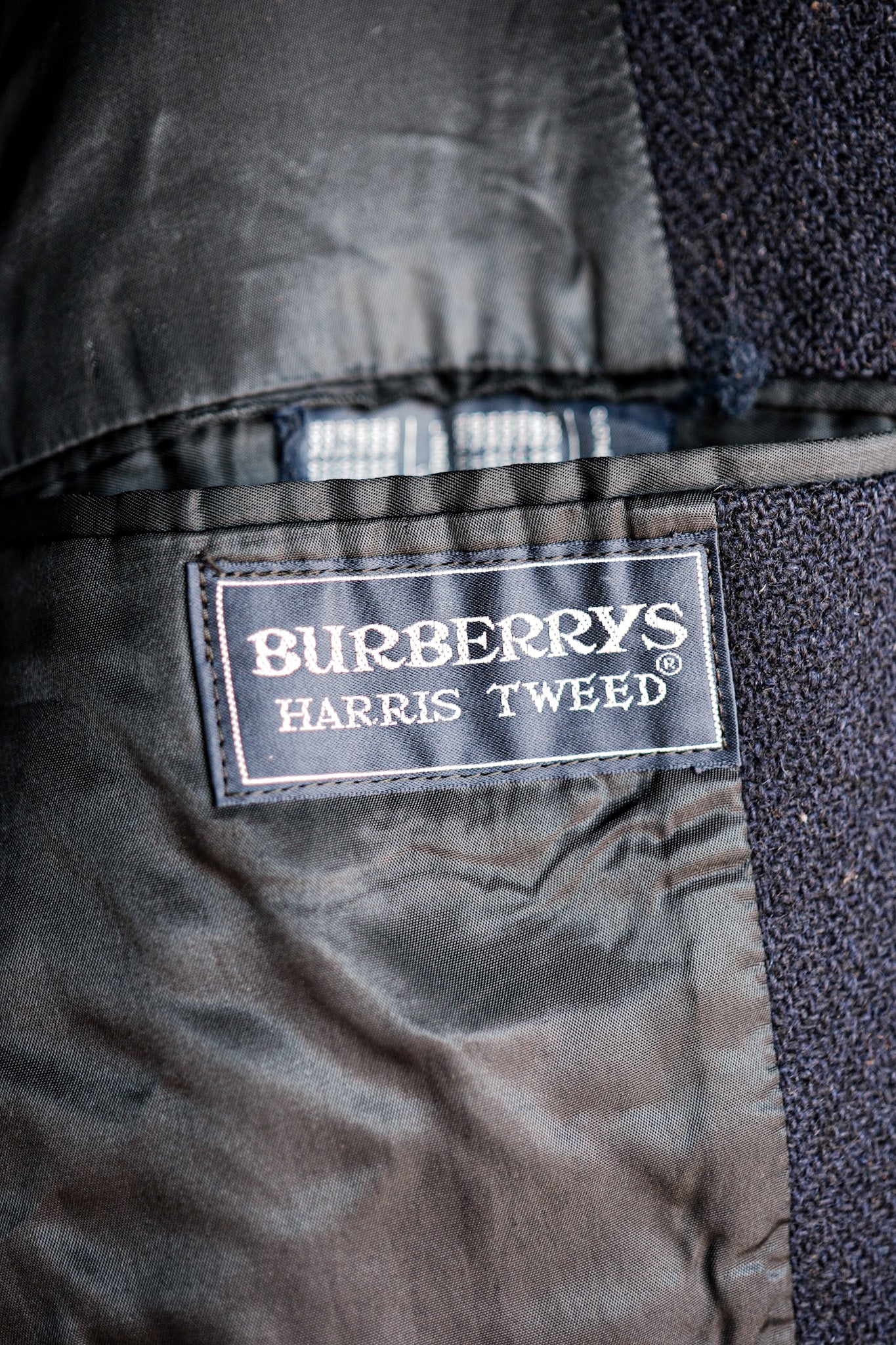 【~80's】Vintage Burberry's Single Raglan Balmacaan Coat Size.54RL "HARRIS TWEED" "Kraft 別注"