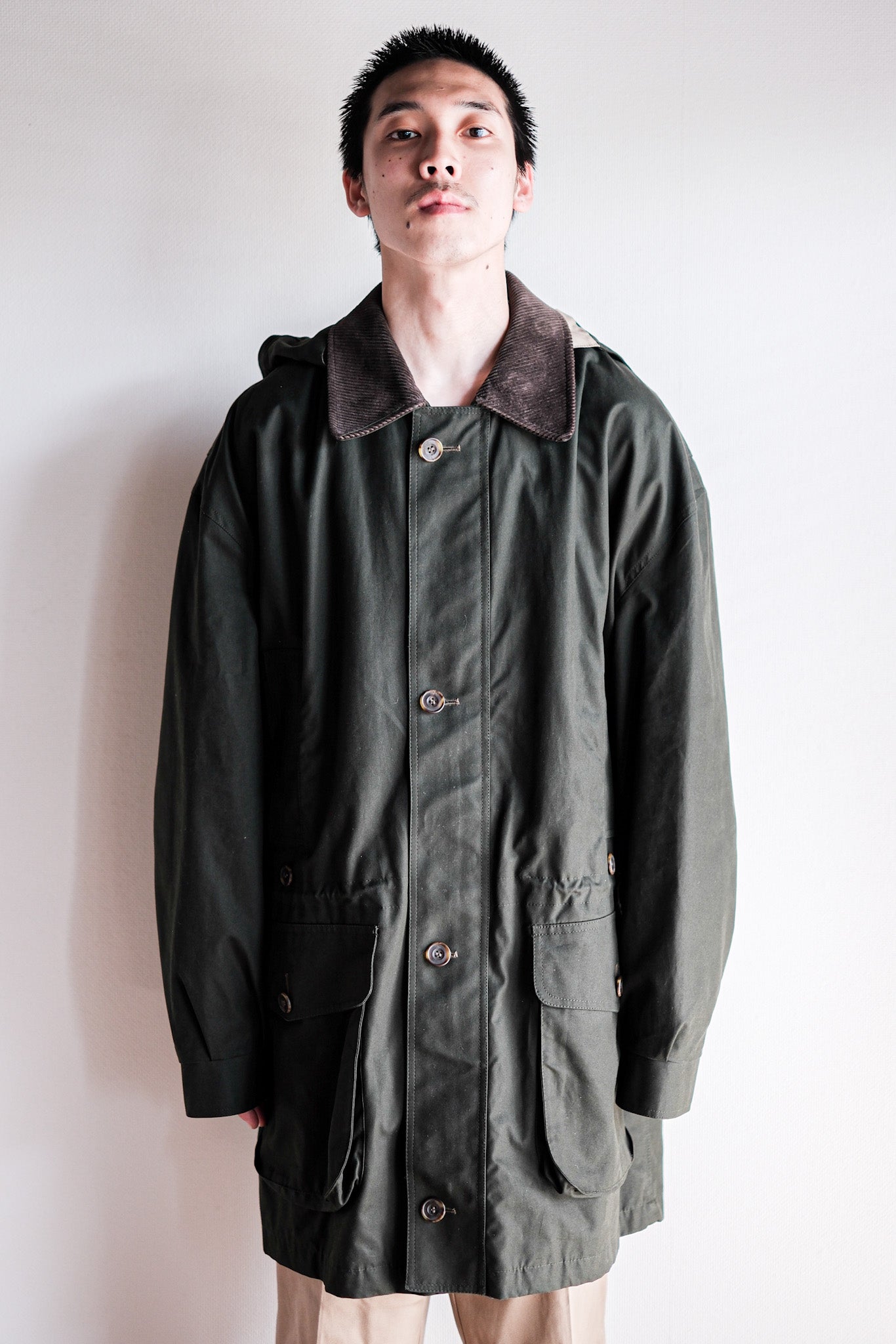 【~90's】Vintage Barbour "ENDURANCE" 3 Crest Size.44 “Dead Stock”