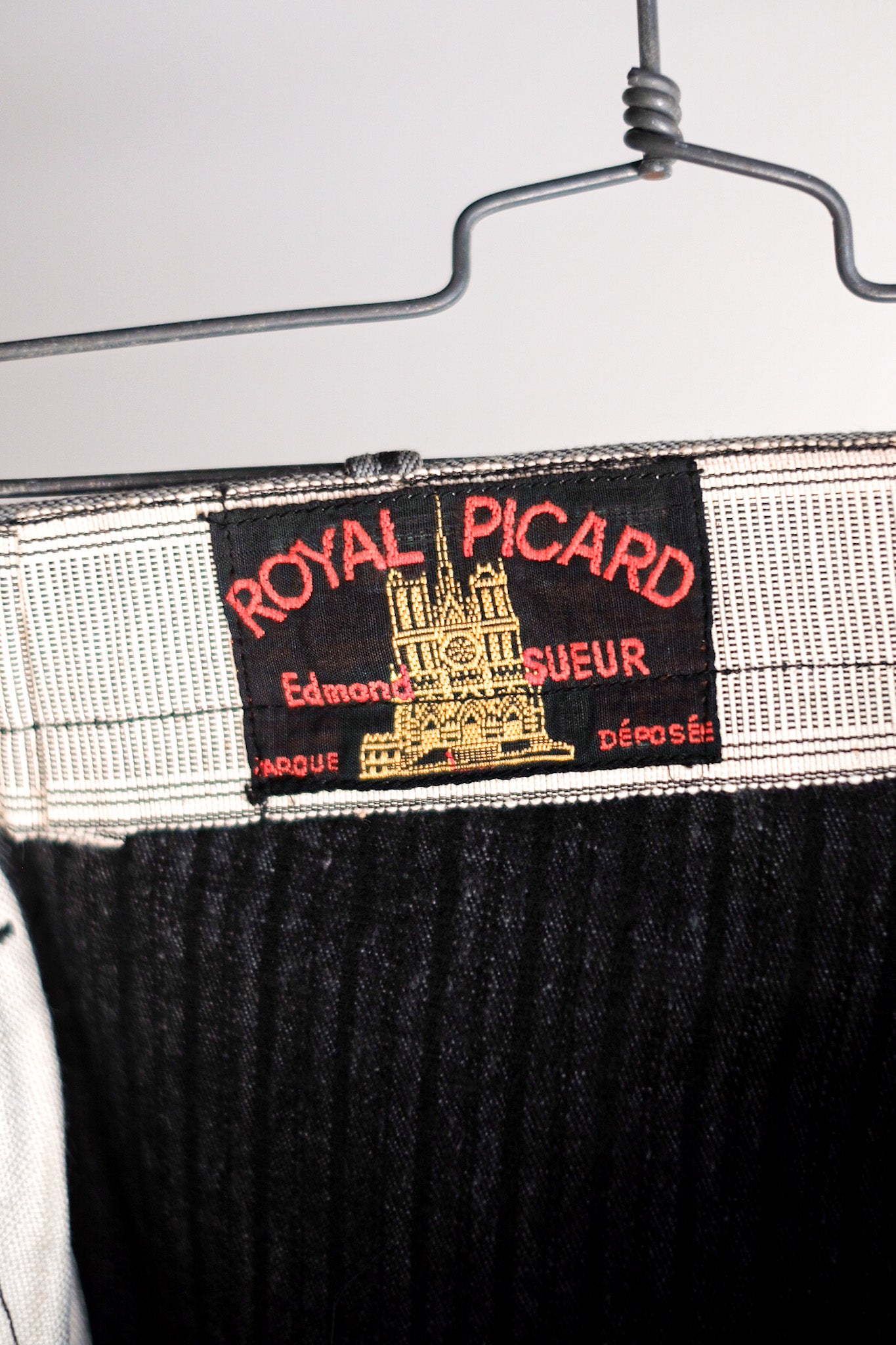 【~40's】French Vintage Cotton Striped Work Pants "Dead Stock"