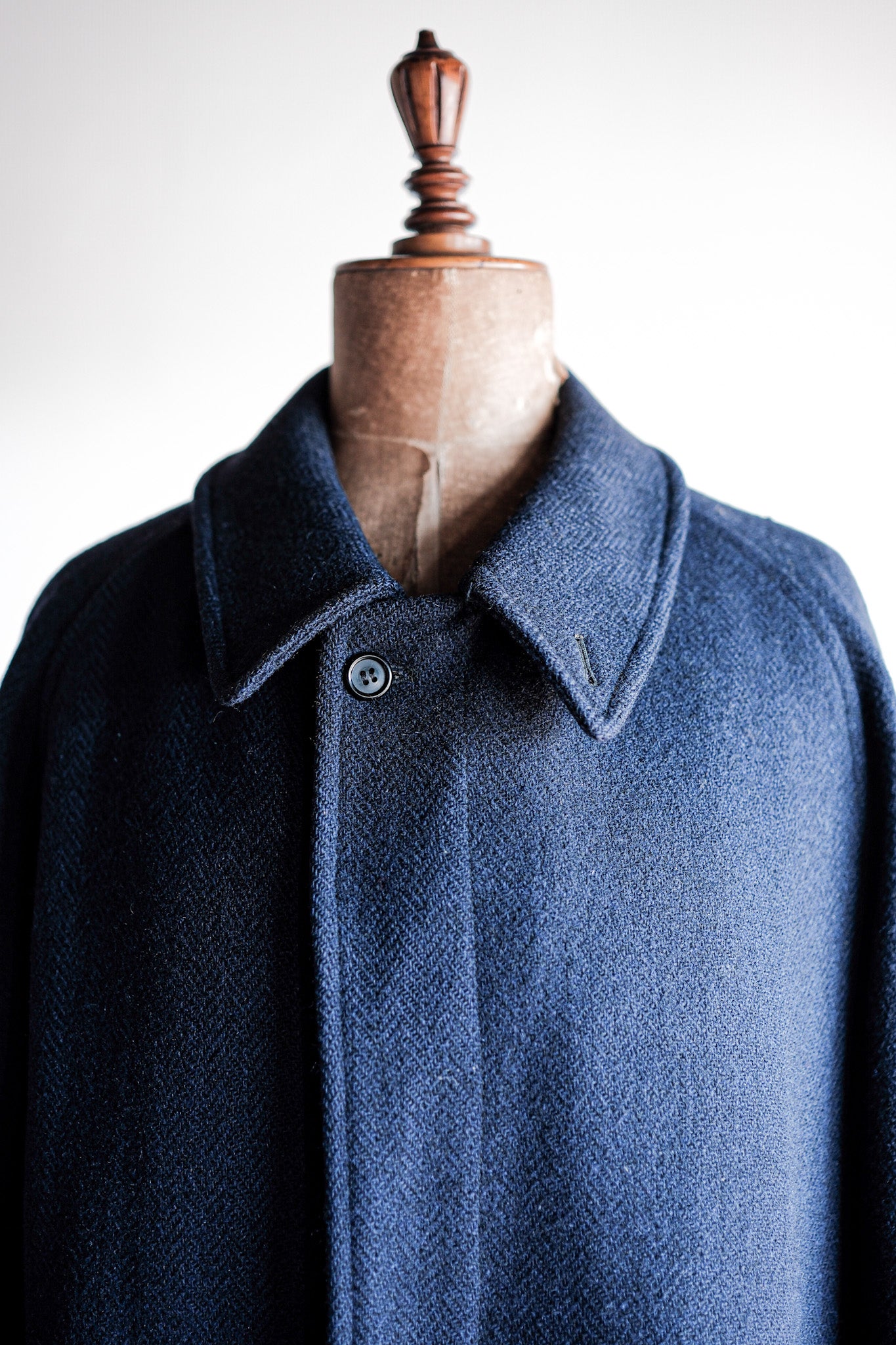 【~80's】Vintage Burberry's Single Raglan Balmacaan Coat Size.54RL "HARRIS TWEED" "Kraft 別注"