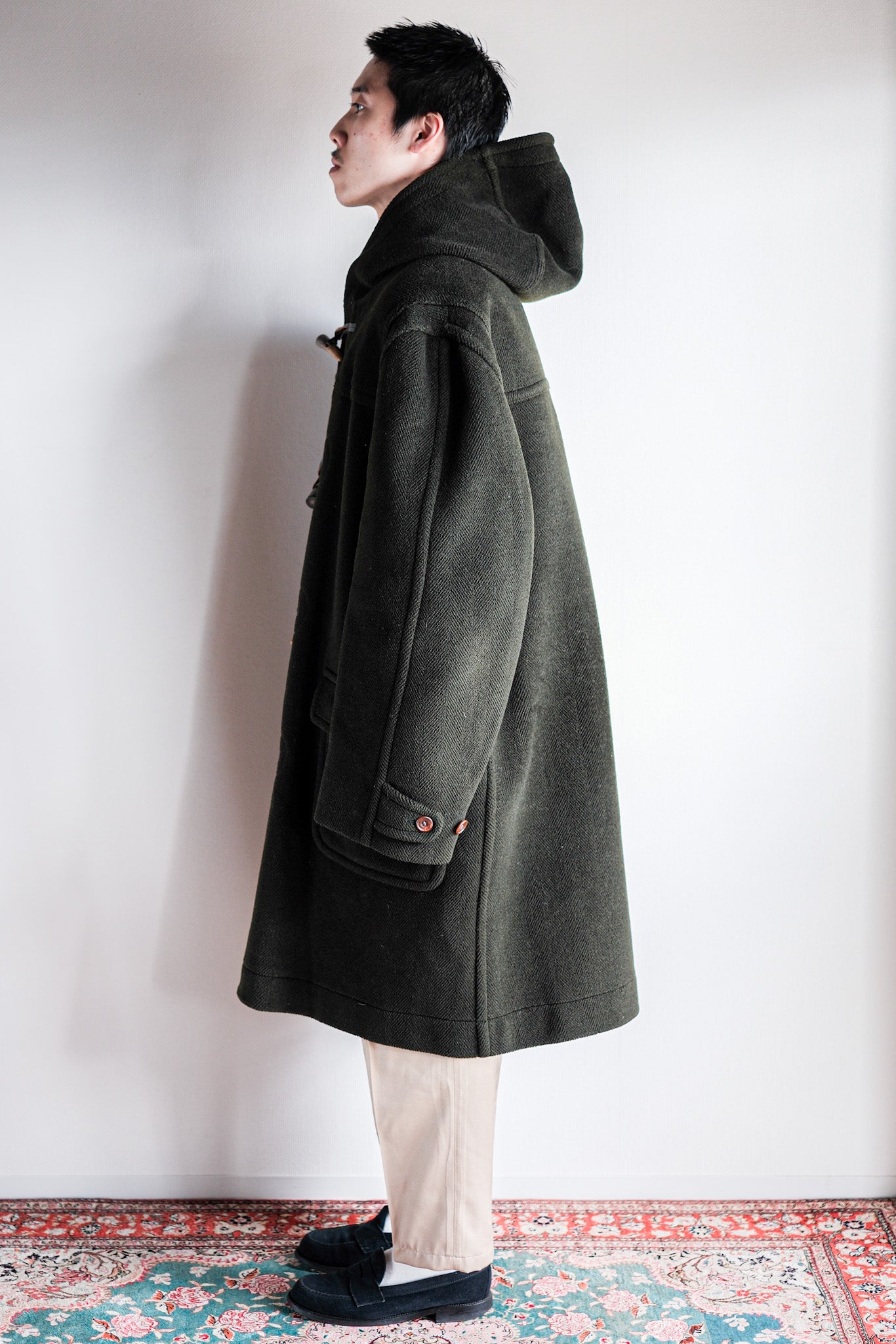 【~90's】Old INVERTERE Wool Duffle Coat "Moorbrook"