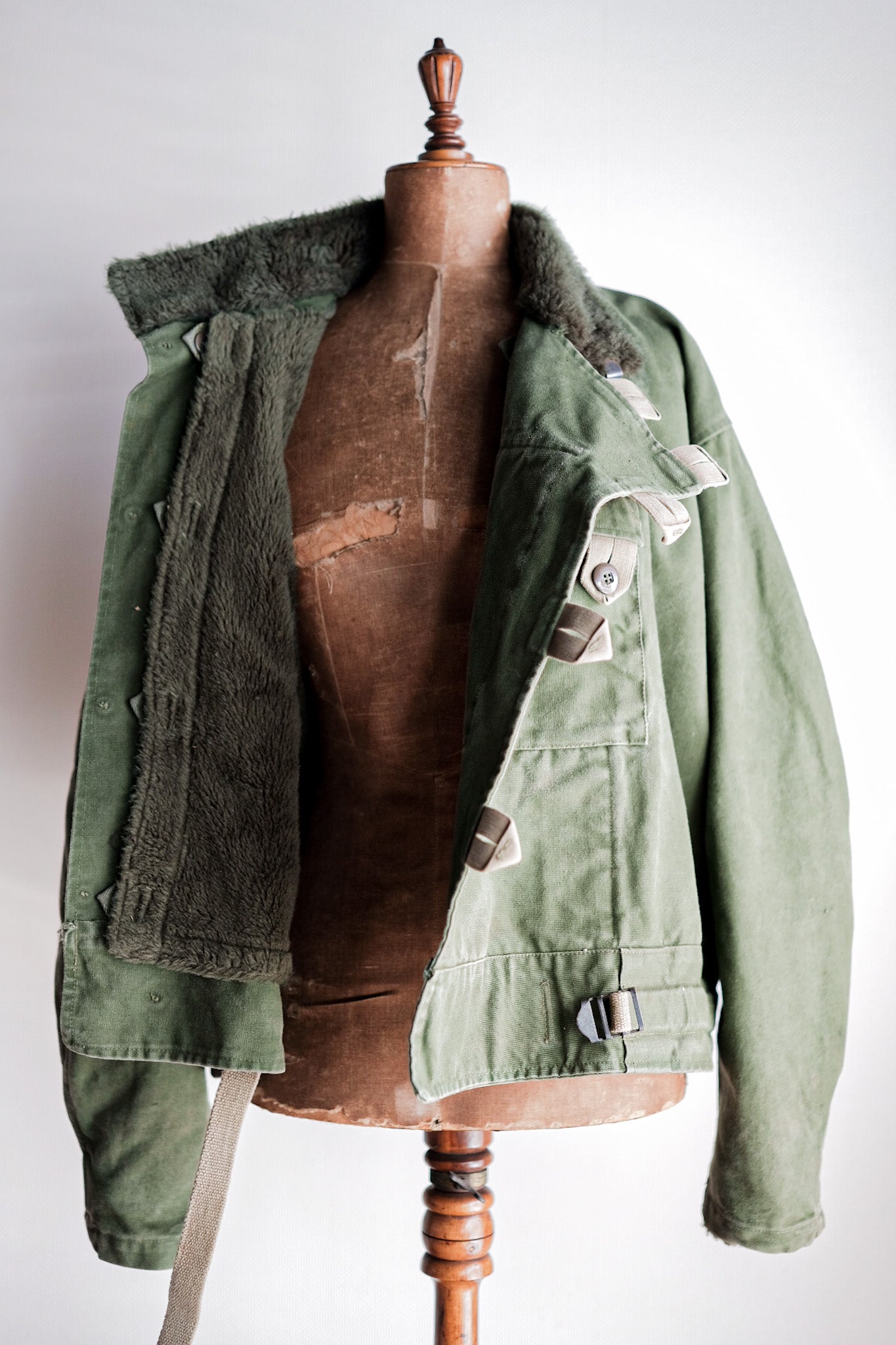 【~60's】Swedish Army Dispatch Rider Motorcycle Jacket With Liner Size.C56