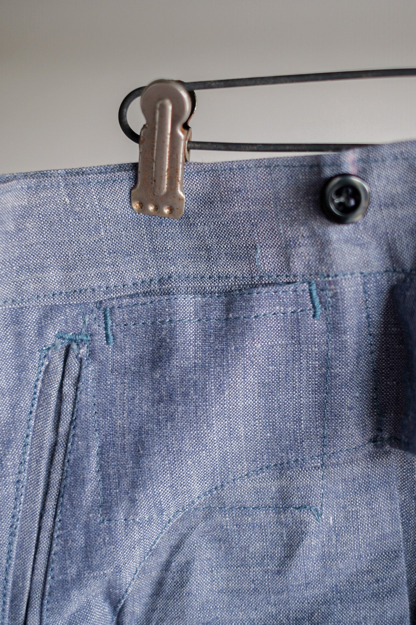 【~50's】French Navy Ramie Linen Sailor Pant "Dead Stock"