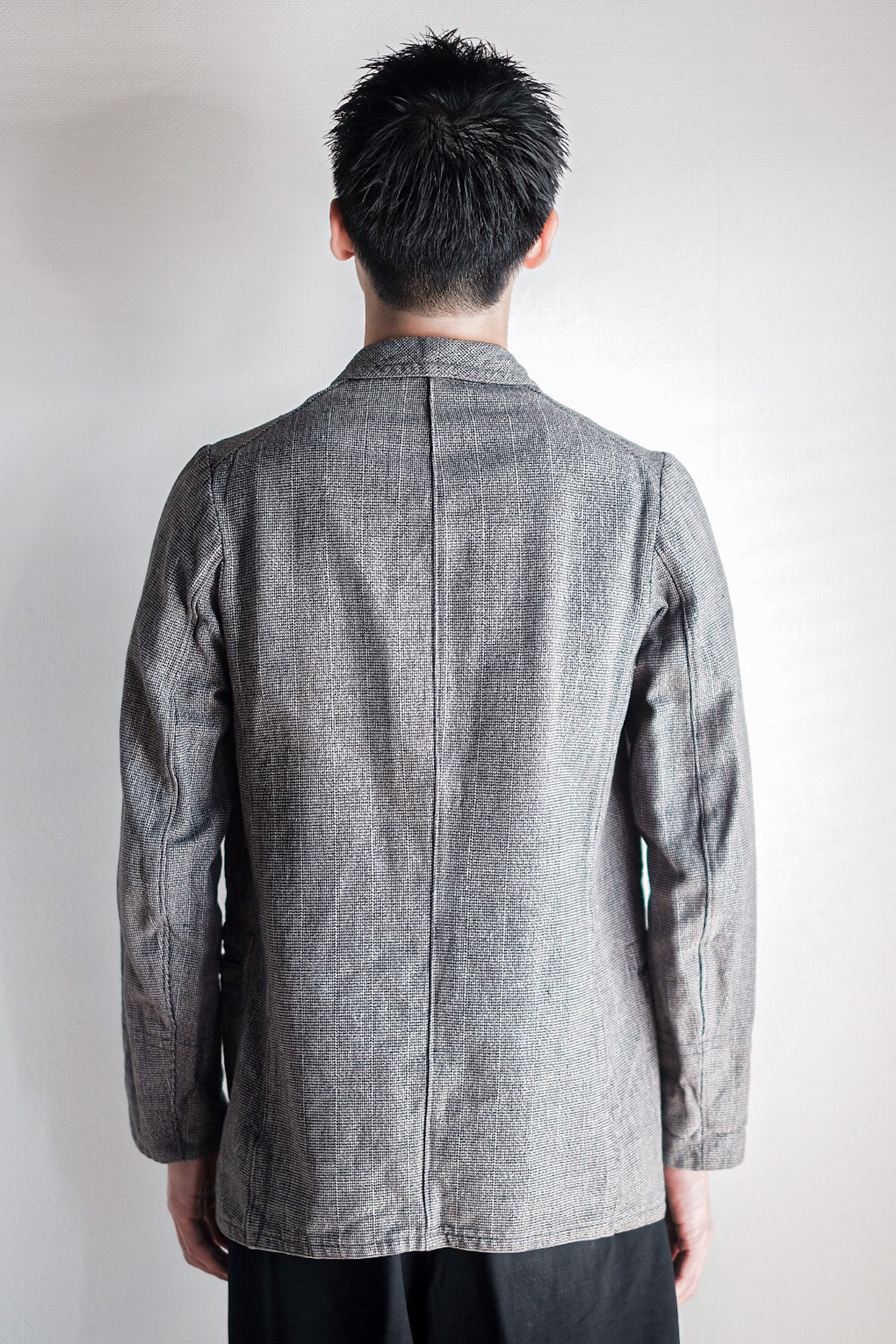 【~30's】French Vintage Cotton Checked Sack Jacket