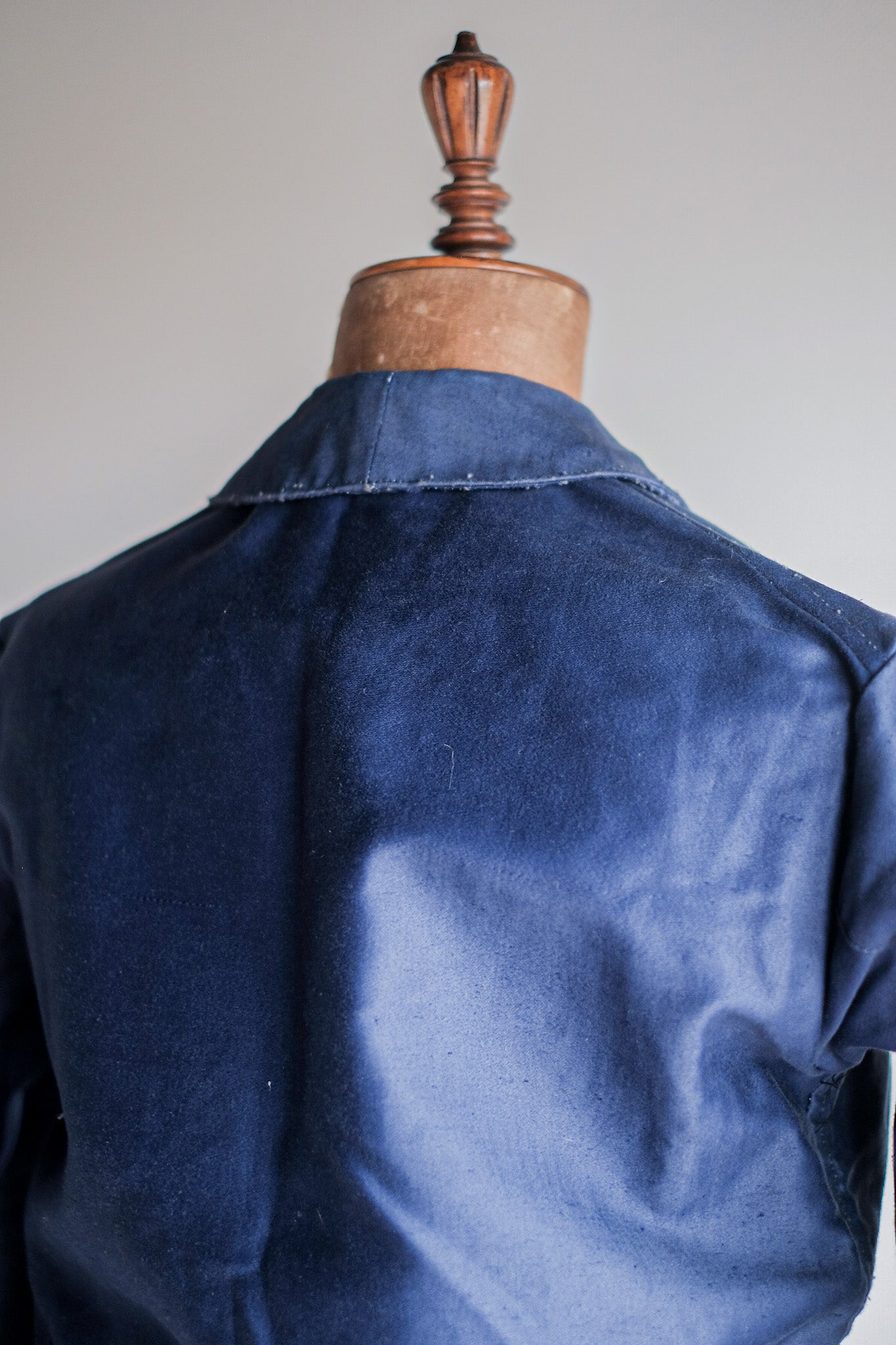 【~40's】French Vintage Blue Moleskin Cyclist Jacket "Dead Stock"