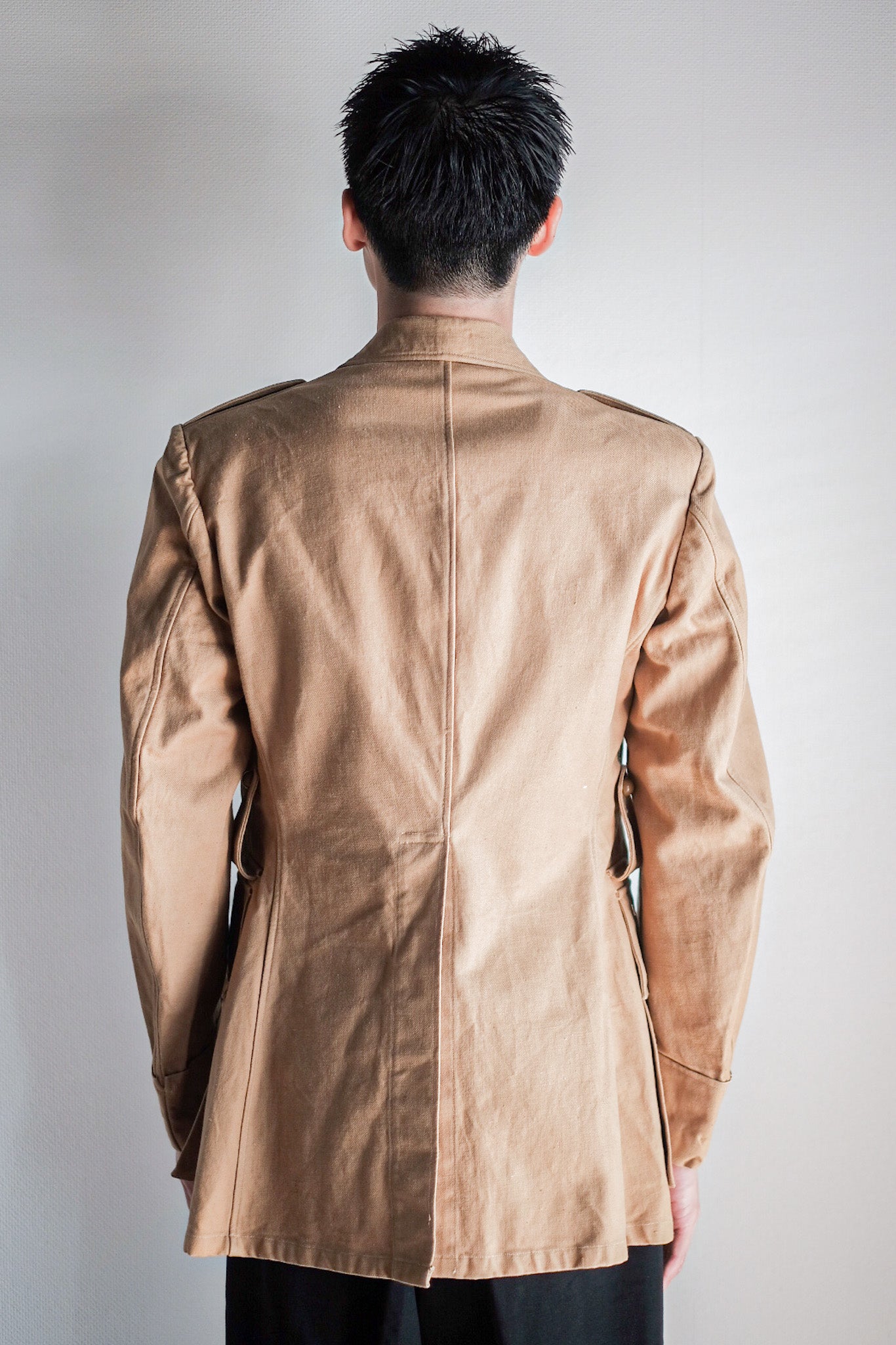 【~50's】French Vintage Cotton Linen Chino Jacket "Garally Lafayette" "Dead Stock"