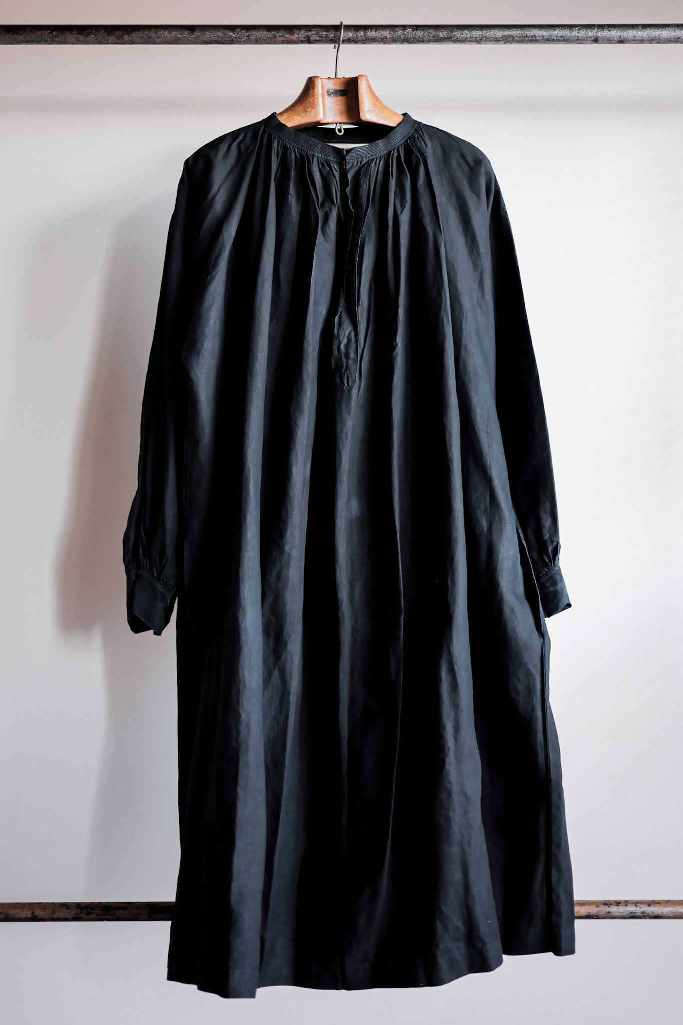 【Early 20th C】French Antique Indigo Linen Smock "Biaude"