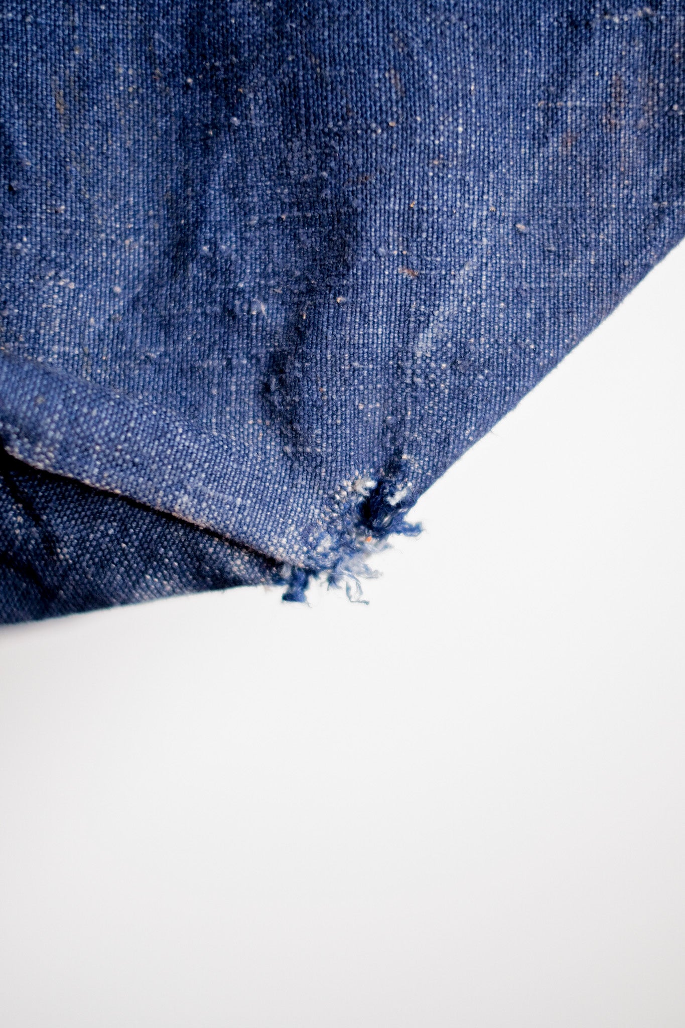【~30's】French Vintage Indigo Hemp Linen Duffle Bag "MS Lafayette"