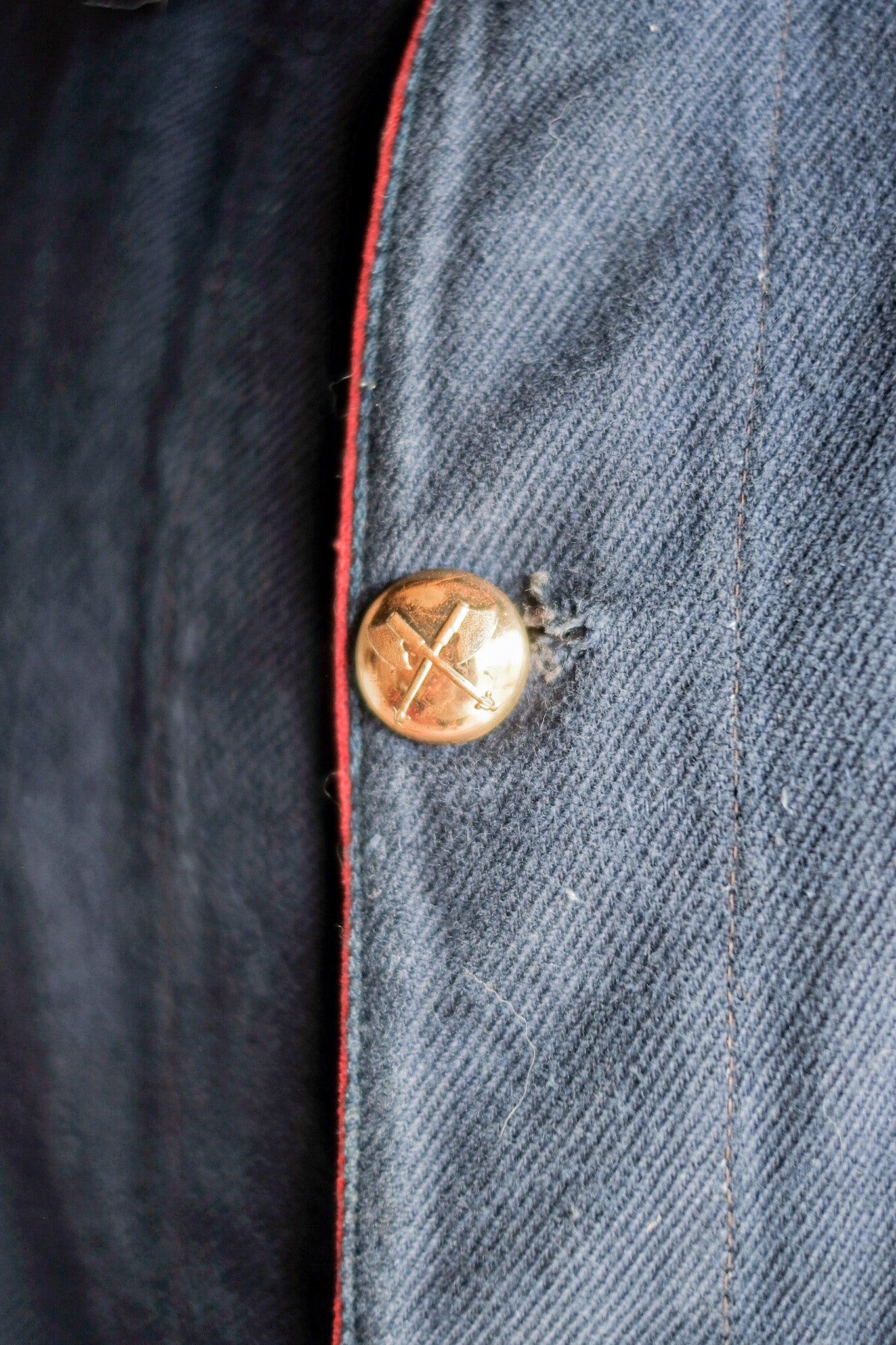 【~30's】French Vintage Indigo Cotton Twill Firefighter Jacket