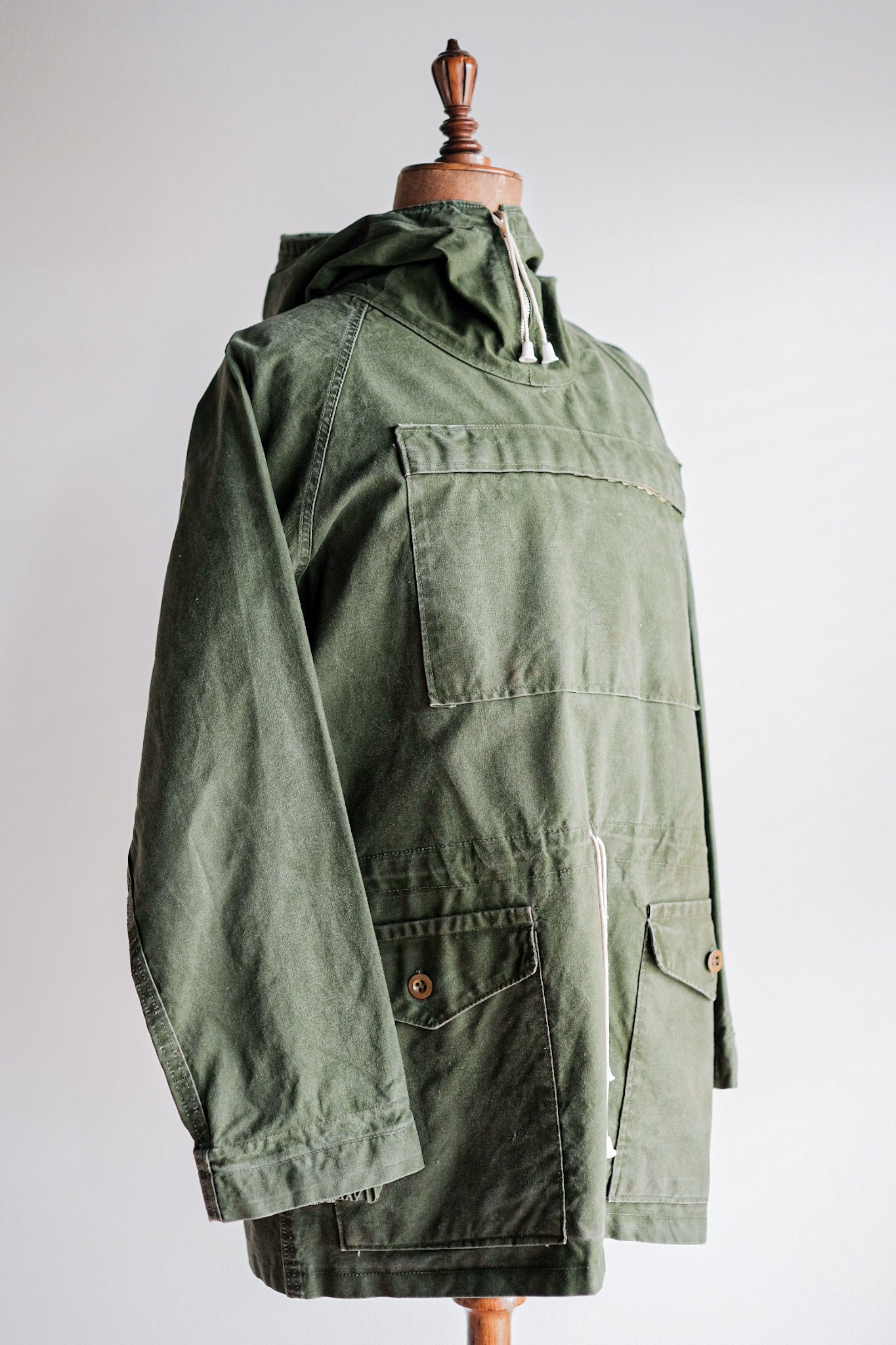 【~60's】British Vintage Green Cotton Smock "Blacks Of Greenock"