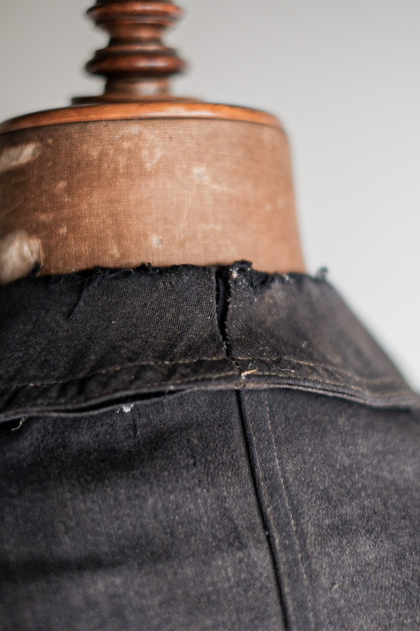 【~20's】French Vintage Black Moleskin Work Jacket "6 Buttons"
