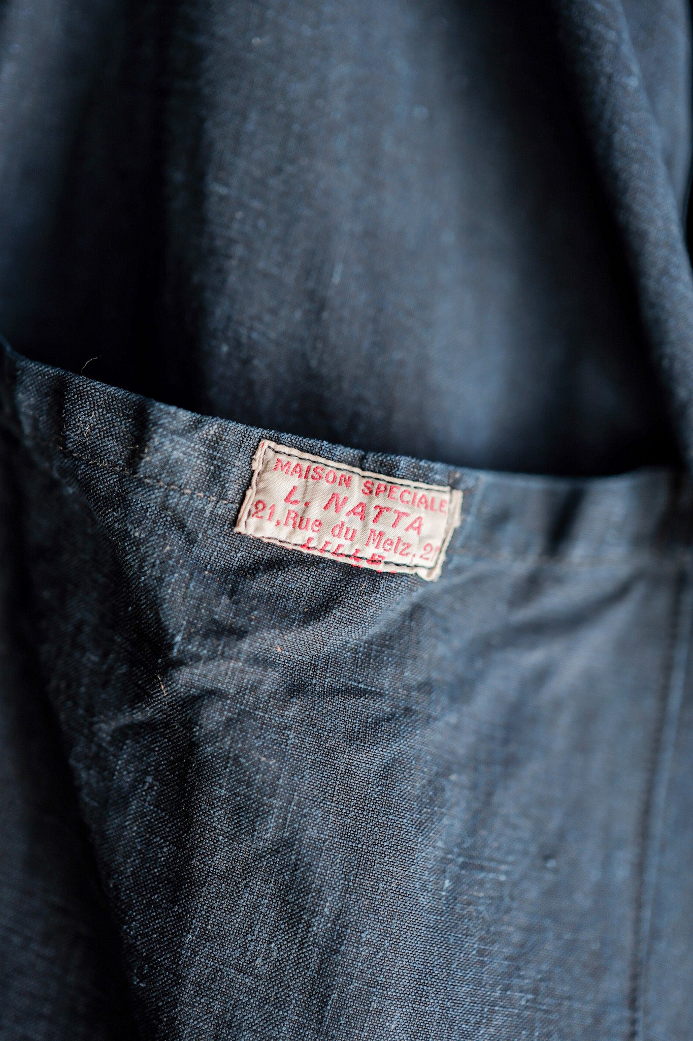 【Early 20th C】French Antique Indigo Linen Maquignon Coat