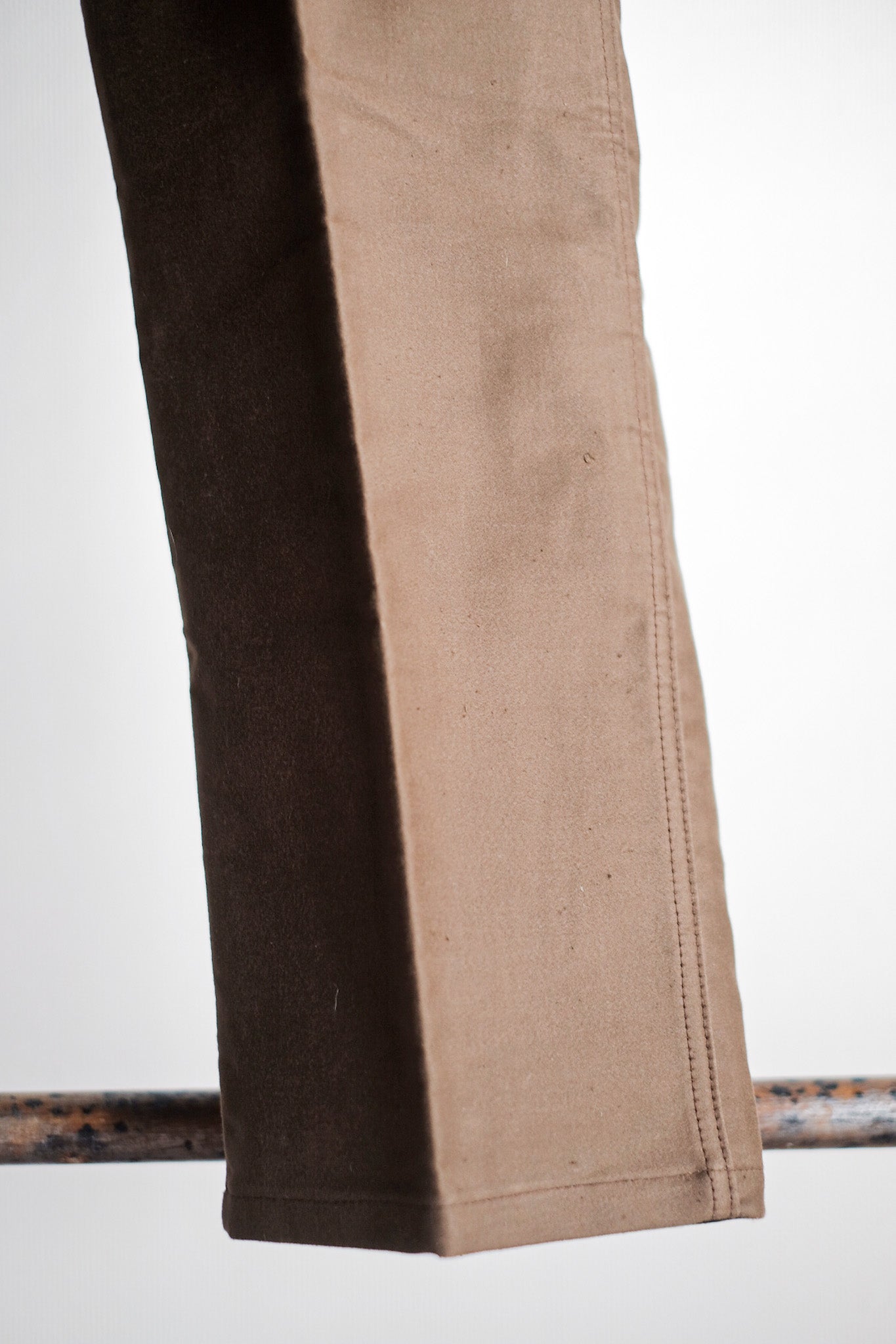 【~50's】French Vintage Brown Moleskin Work Pants "Dead Stock"