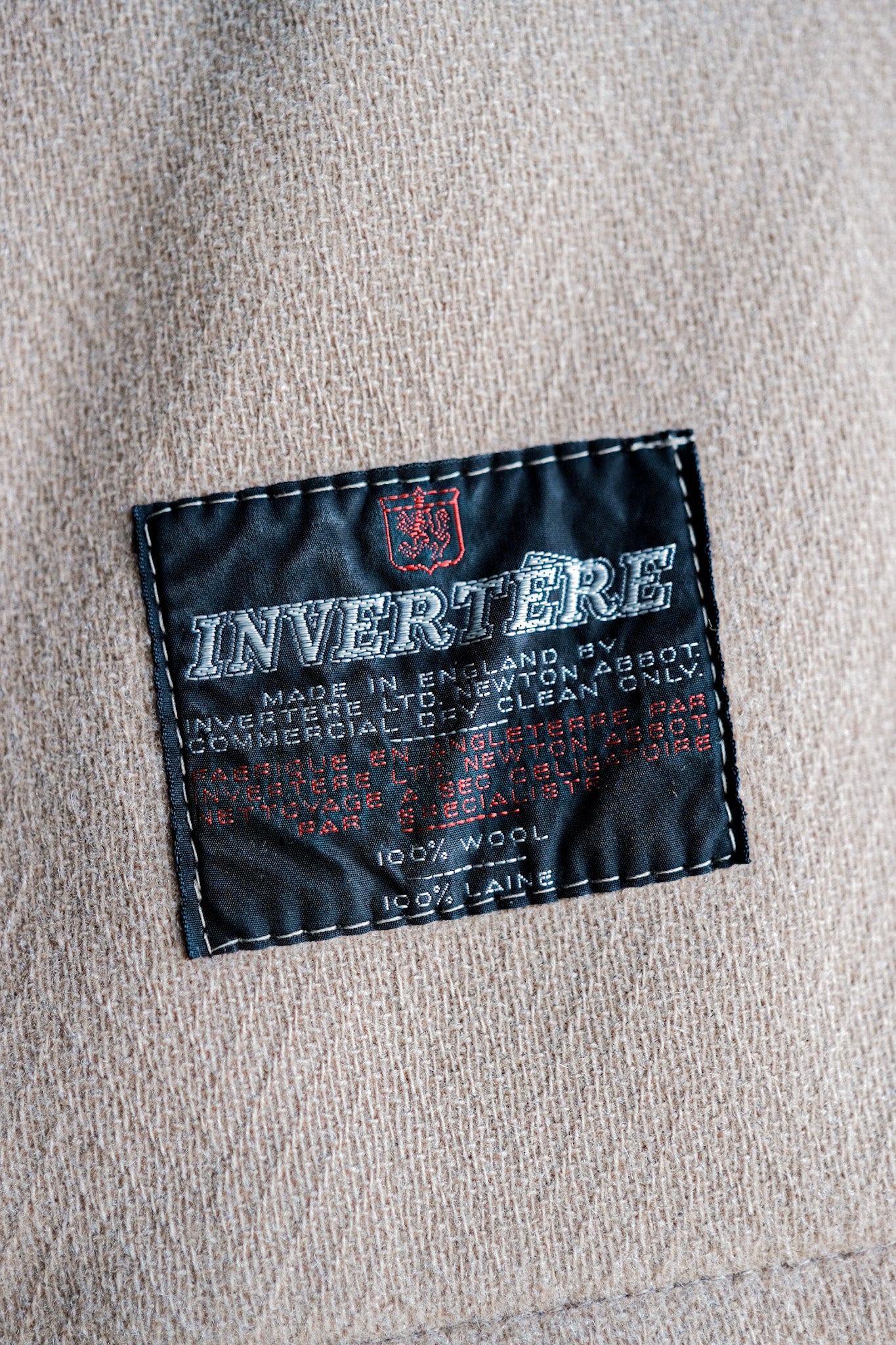 【~80's】Old England Wool Duffle Coat Made by INVERTERE "Moorbrook"