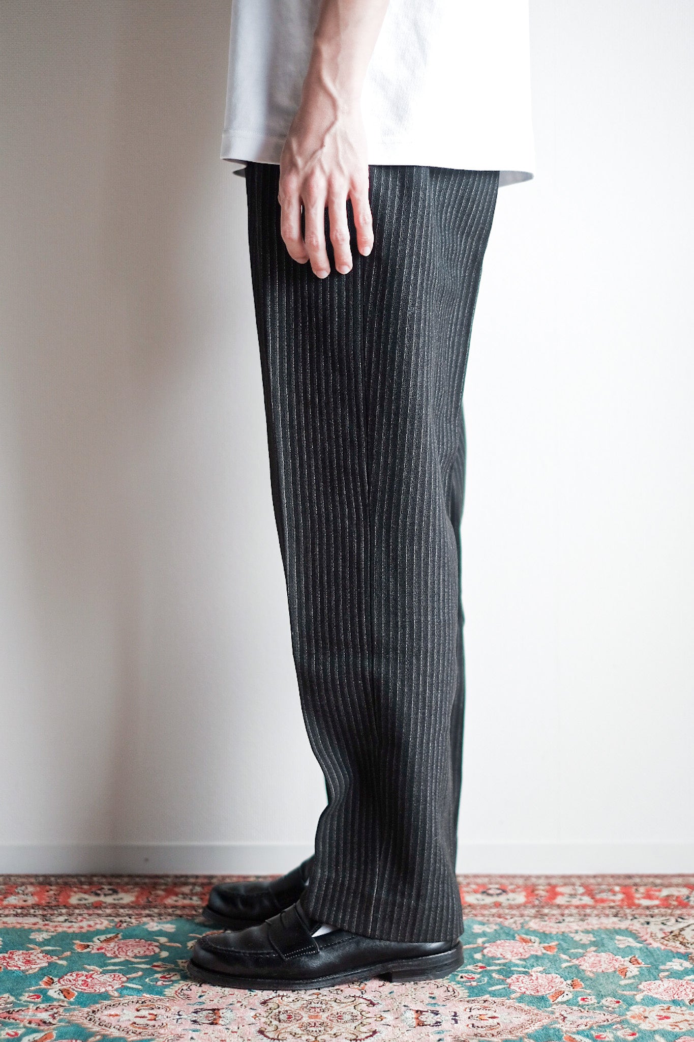 【~30's】French Vintage Wool Striped Work Pants