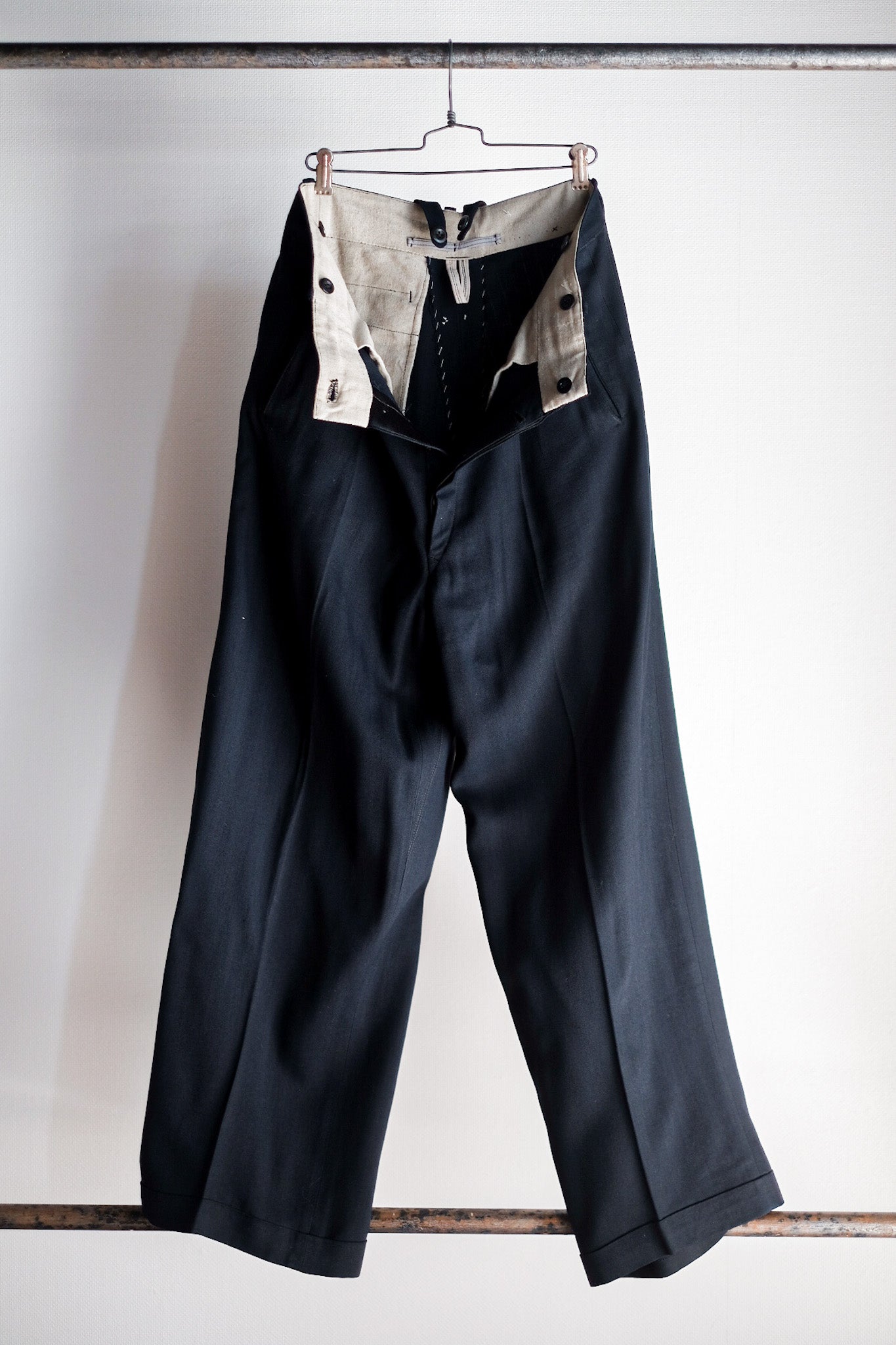 【~40's】German Vintage Rayon Wool Trousers