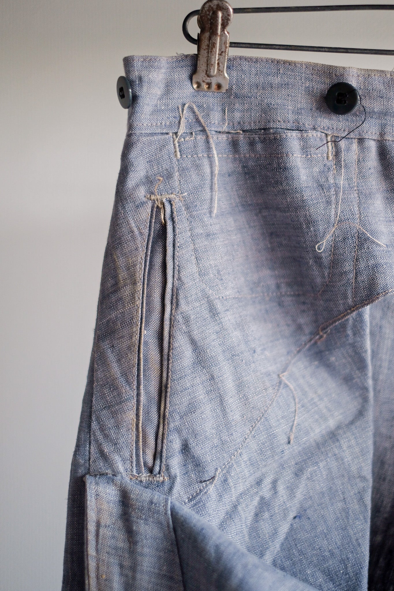【~50's】French Navy Ramie Linen Sailor Pant