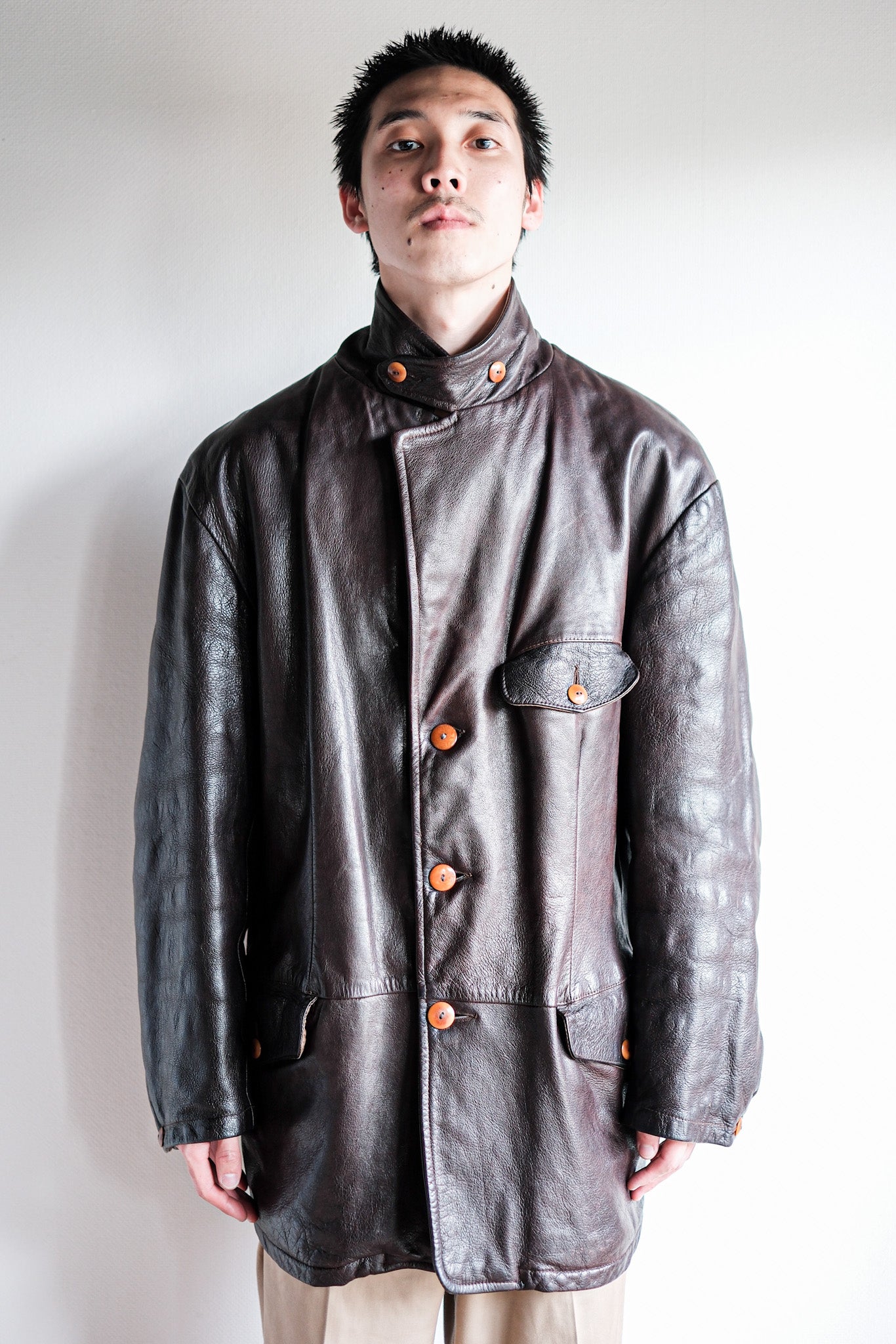 【~80’s】Old C.P.Company Leather Jacket Size.48