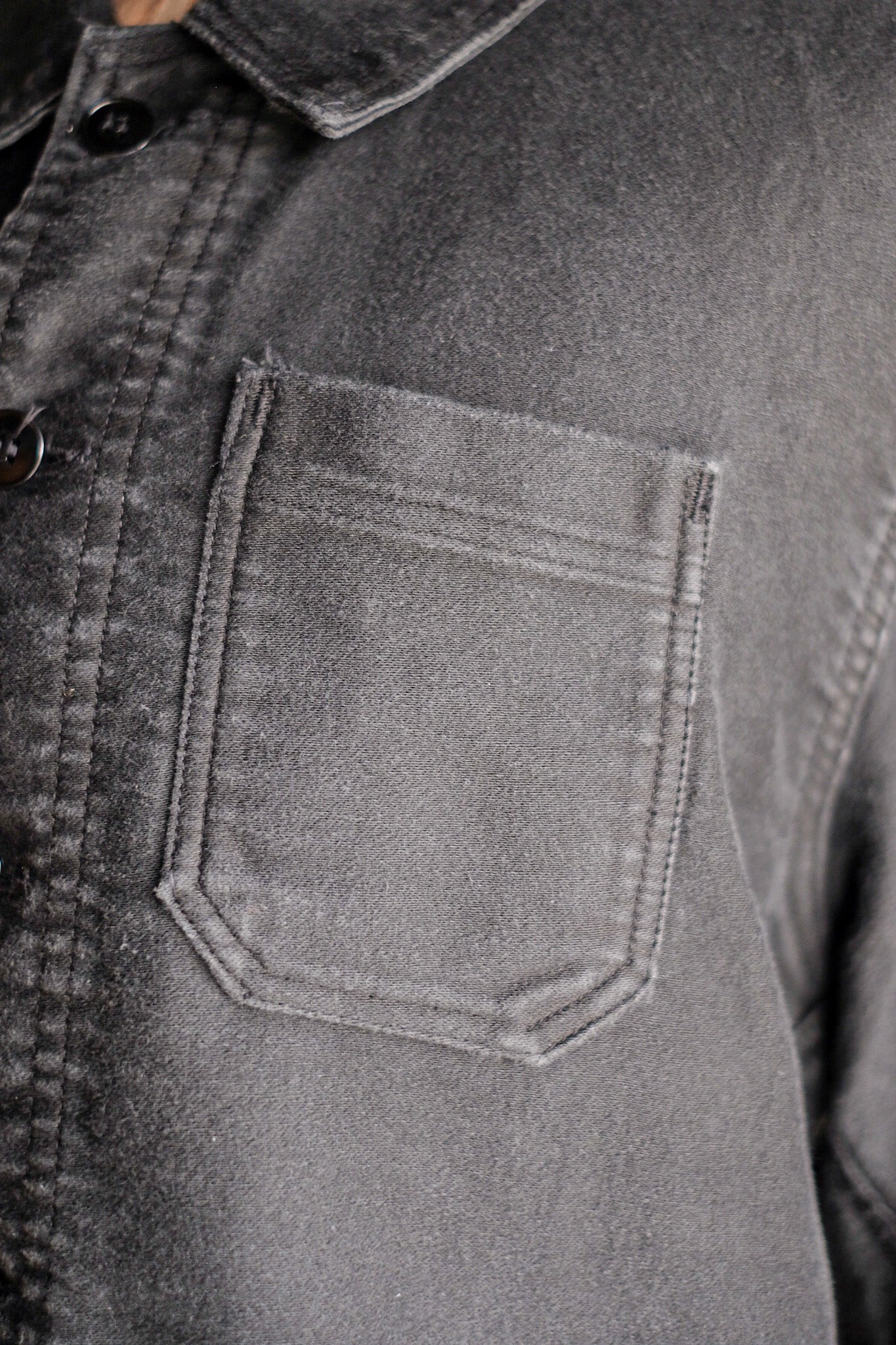 【~50's】French Vintage Black Moleskin Work Jacket