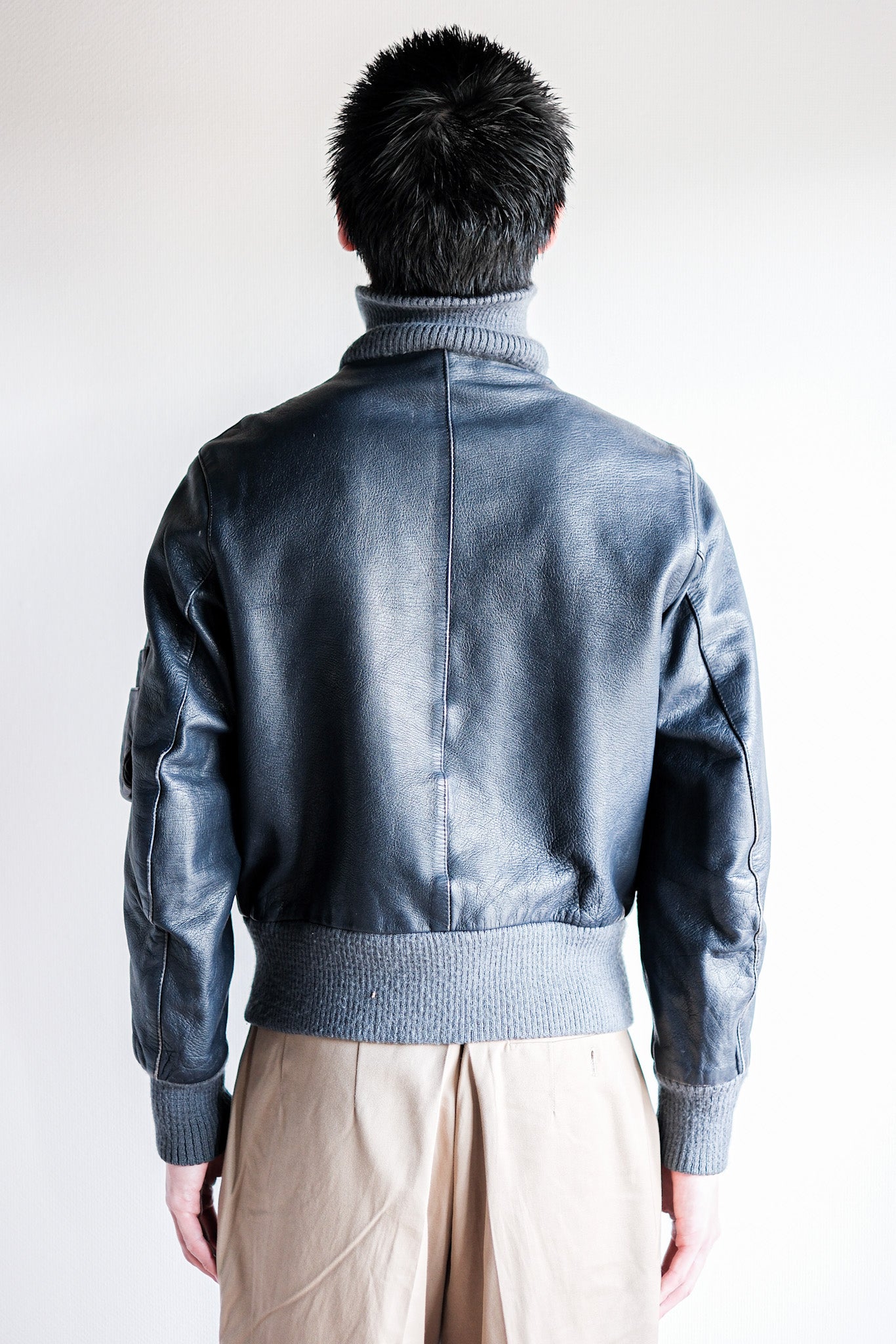 【~60’s】West German Air Force Type Pilot Leather Jacket “Early Type”