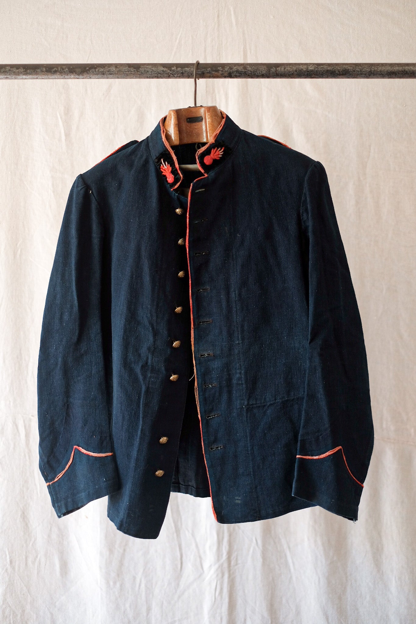 【~10's】French Vintage Indigo Metis Fireman Jacket