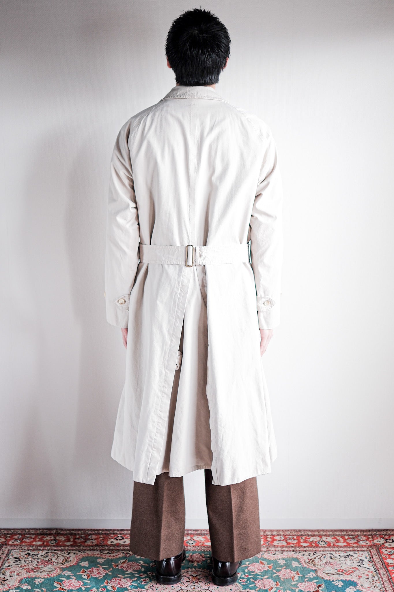 【~80's】Vintage Burberry's Single Raglan Tielocken Coat C100 Size.46REG