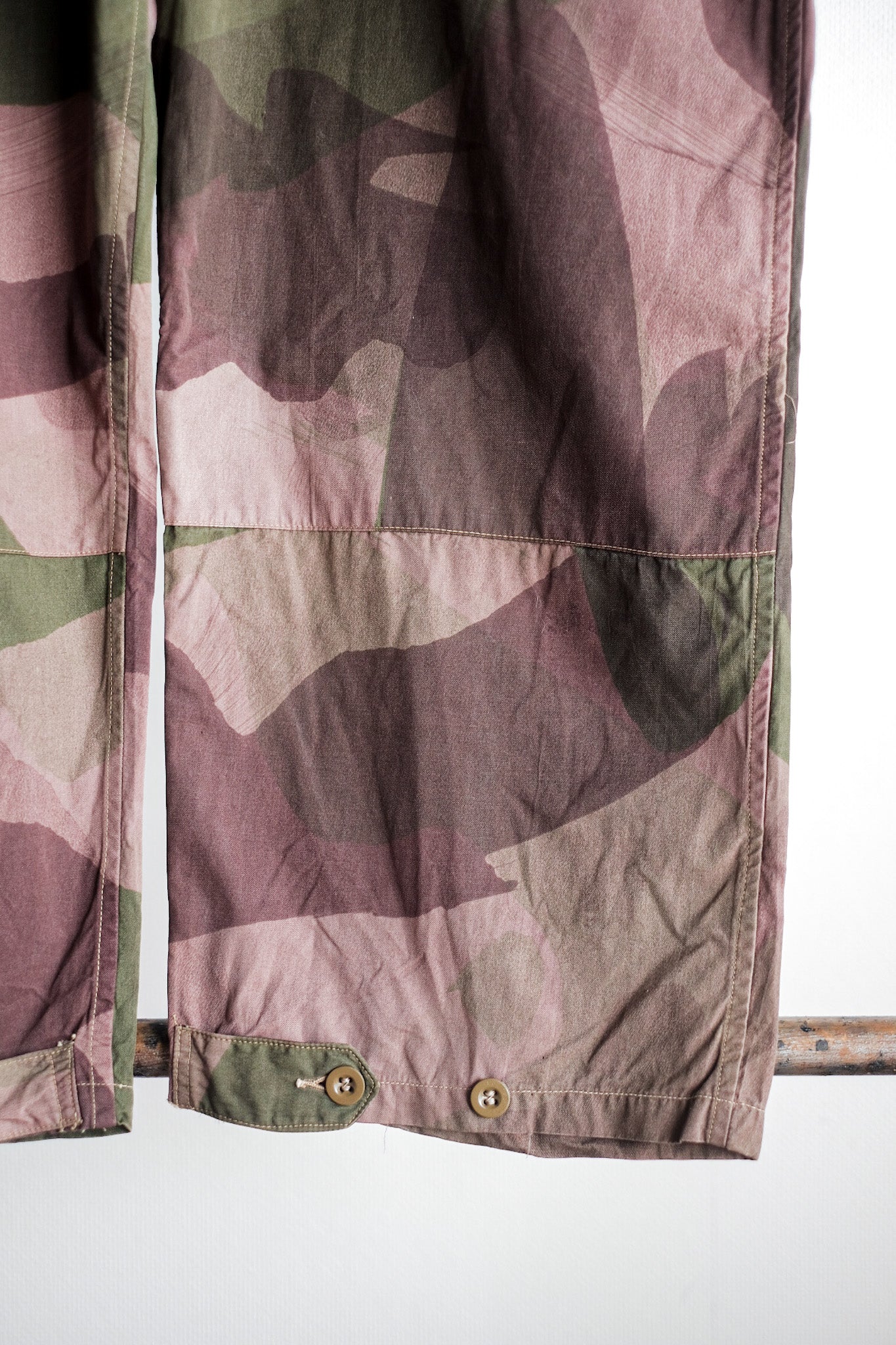 【~40's】British Army SAS Camouflaged Windproof Trousers Size.4 "Unusual Type" "Dead Stock"