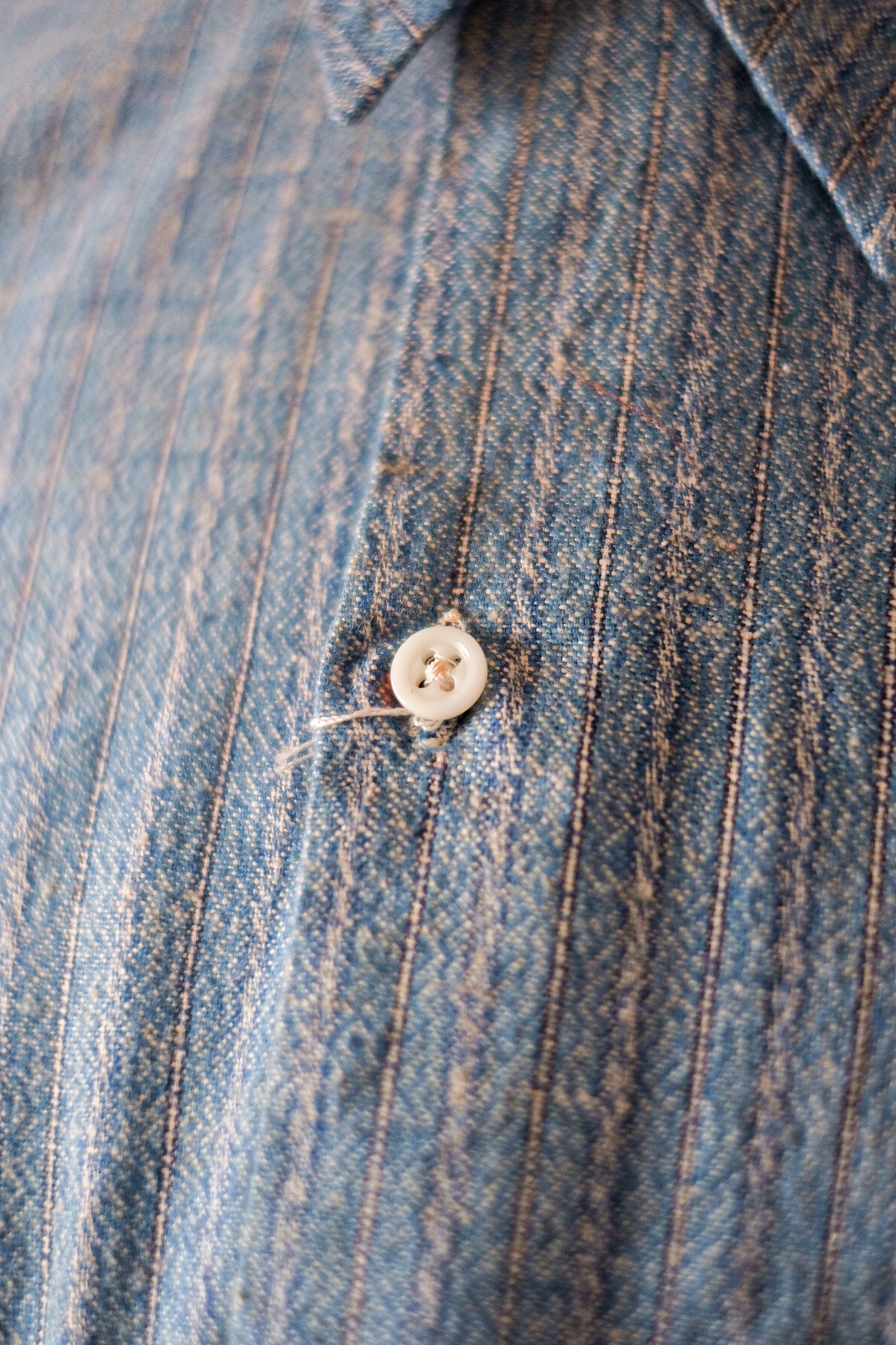 【~30's】French Vintage Grandpa Shirt "Dead Stock"