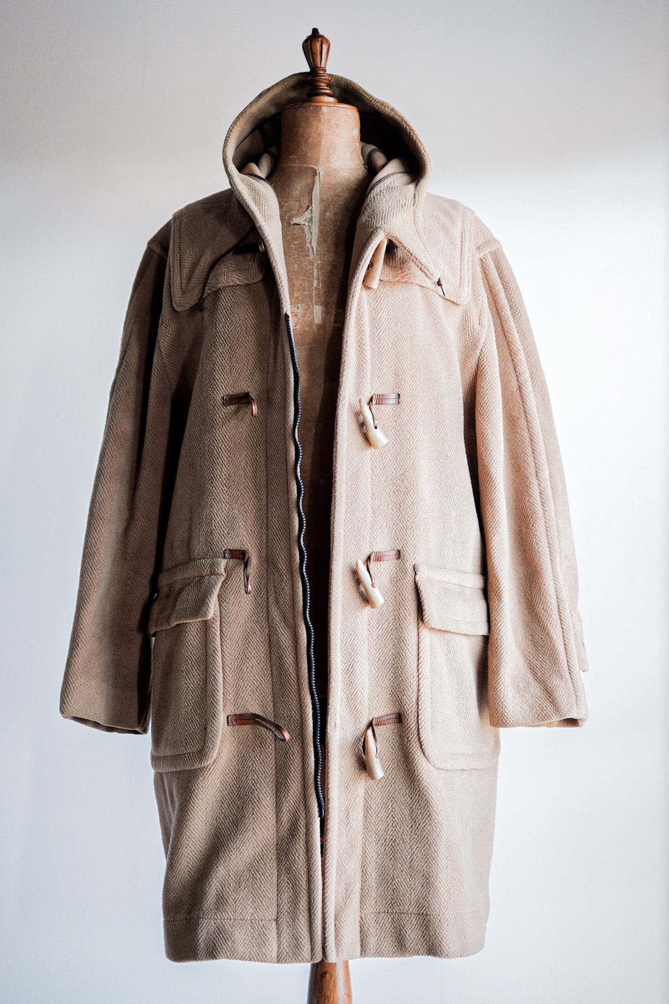 【~80's】Old England Wool Duffle Coat Made by INVERTERE "Moorbrook"