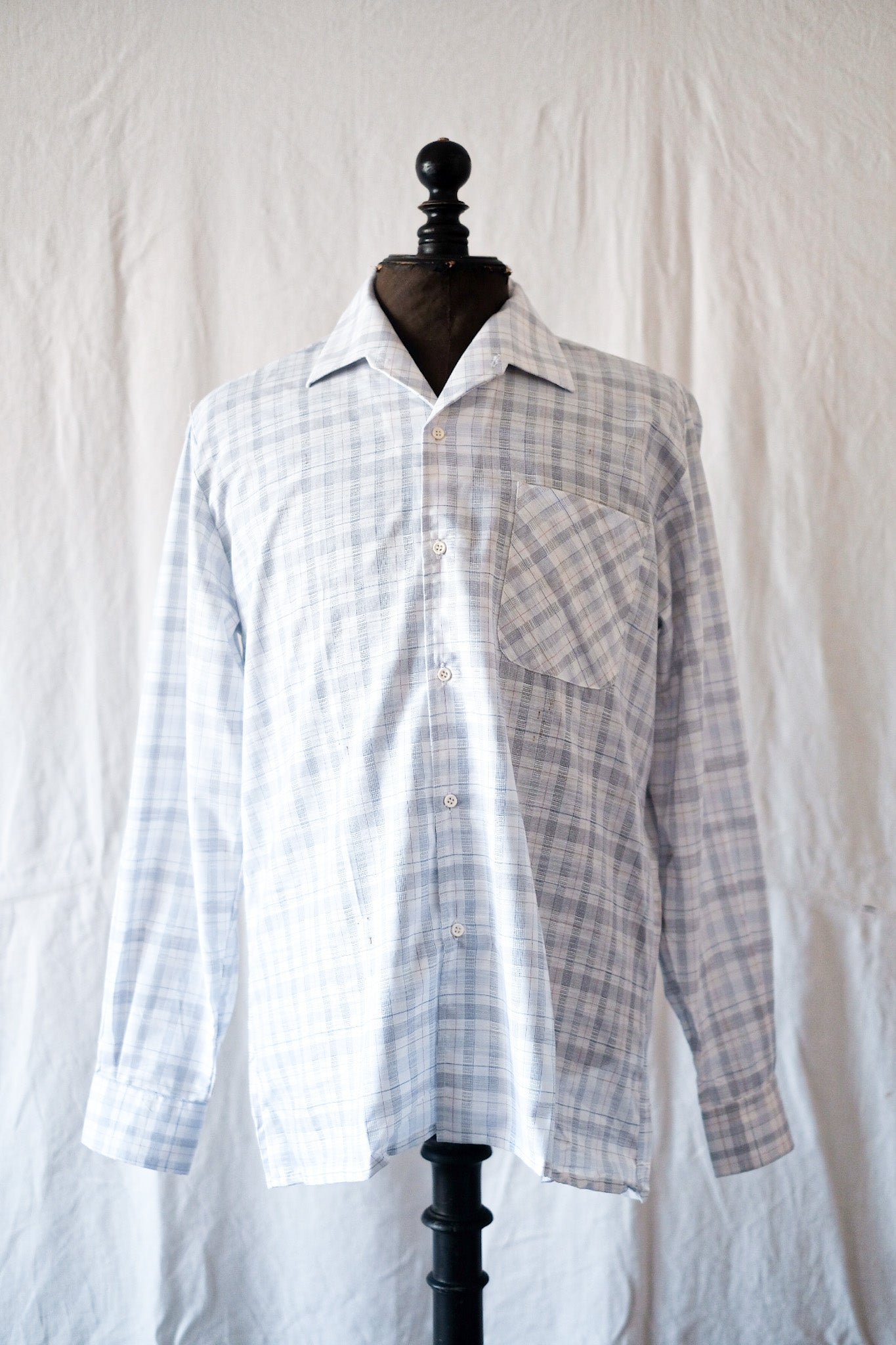 【~70's】French Vintage Long Sleeve Shirt "Dead Stock"